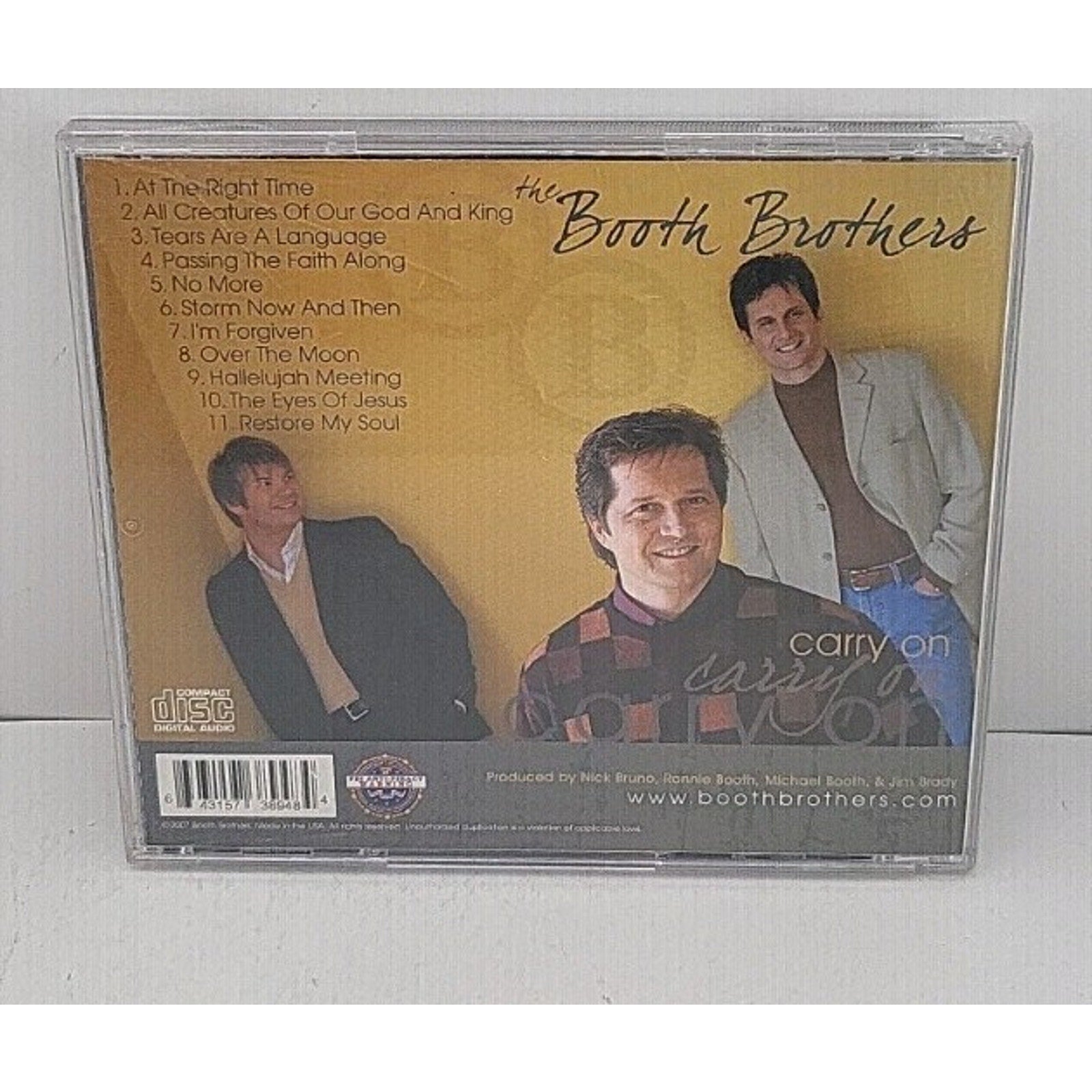 The Booth Brothers Carry On Gospel CD 2007