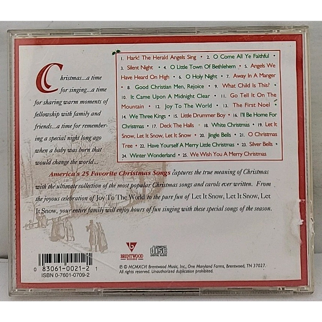 America's 25 Favorite Christmas Songs by Various Artists (CD, Sep-2003,...