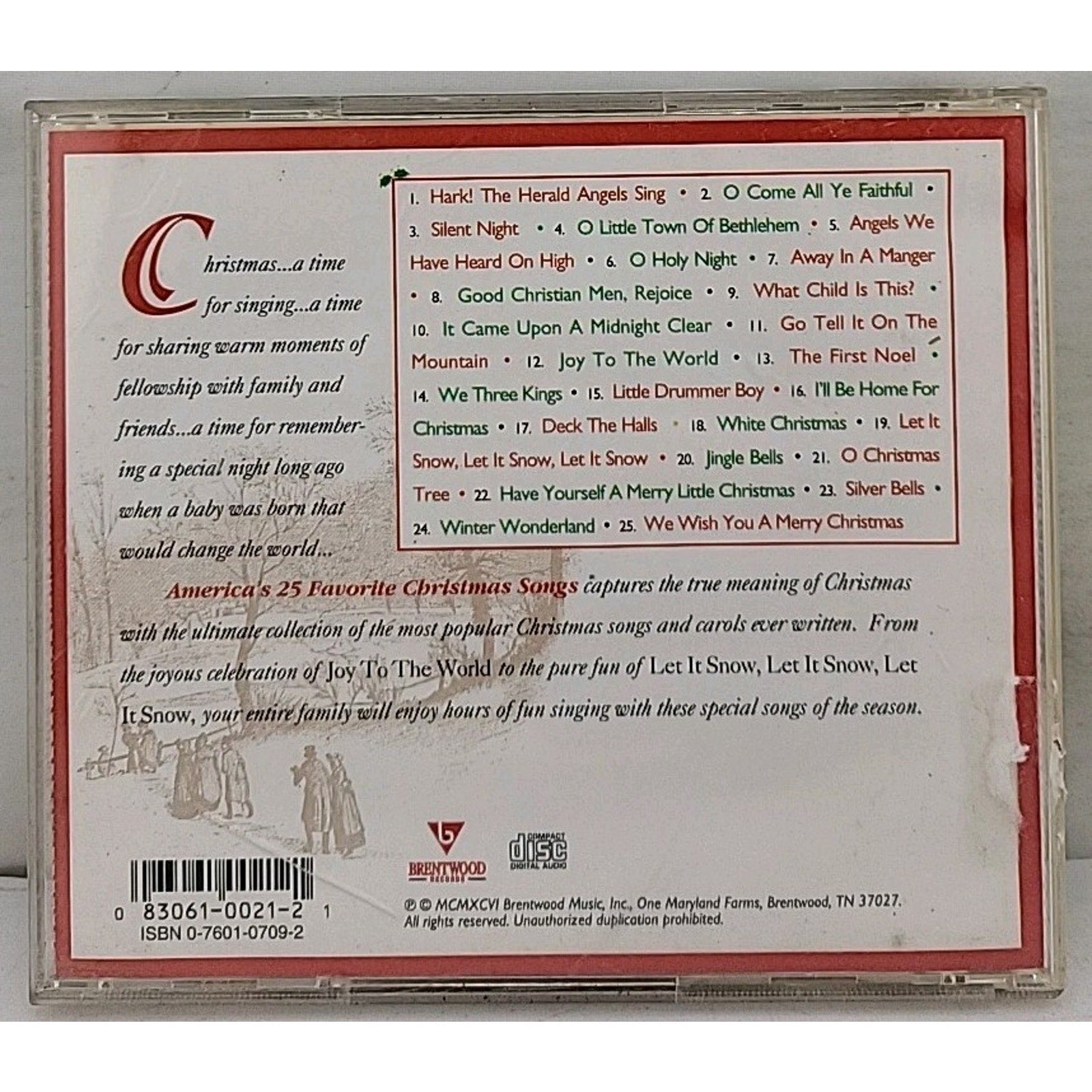America's 25 Favorite Christmas Songs by Various Artists (CD, Sep-2003,...