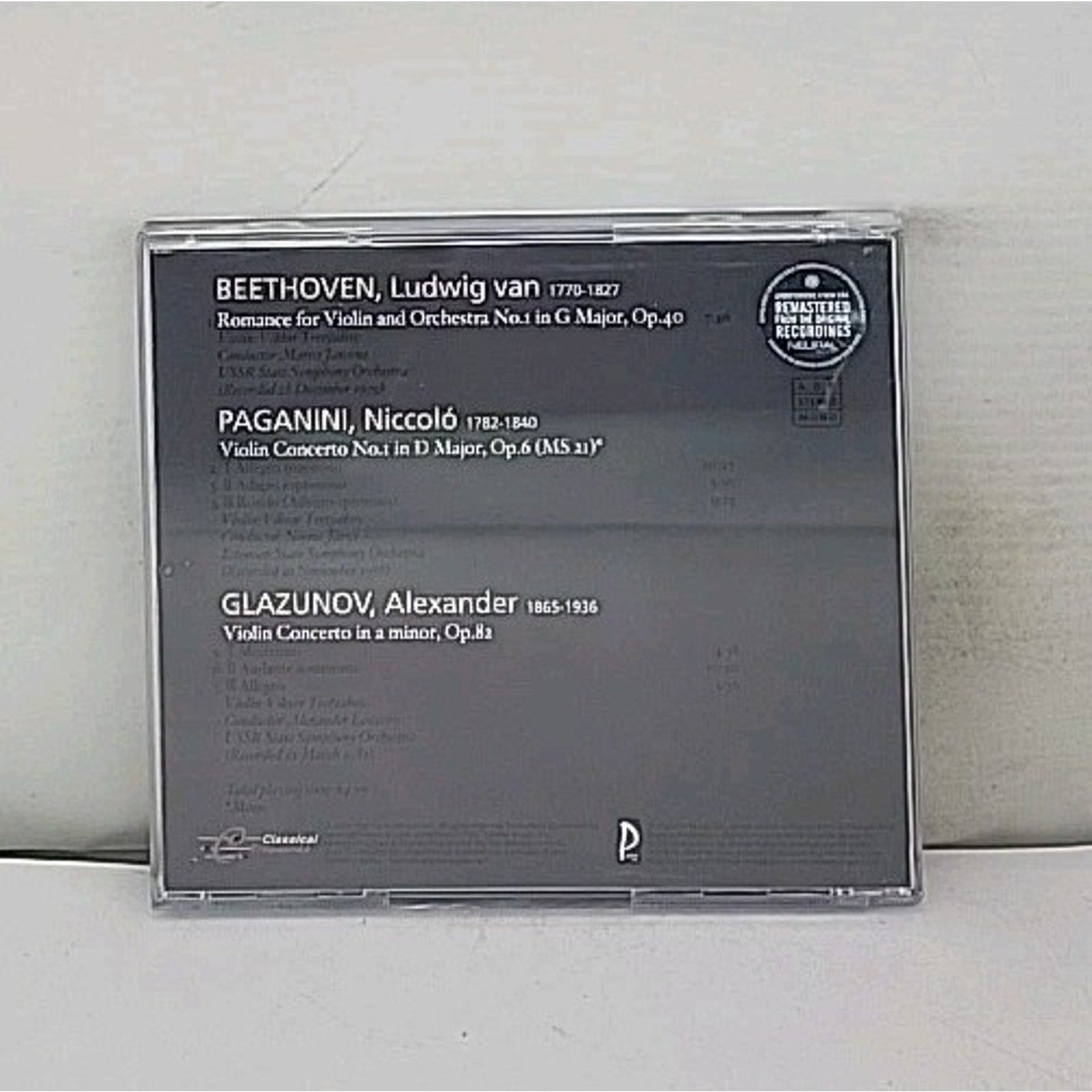 Viktor Tretyakov: Beethoven, Paganini & Glazunov CD