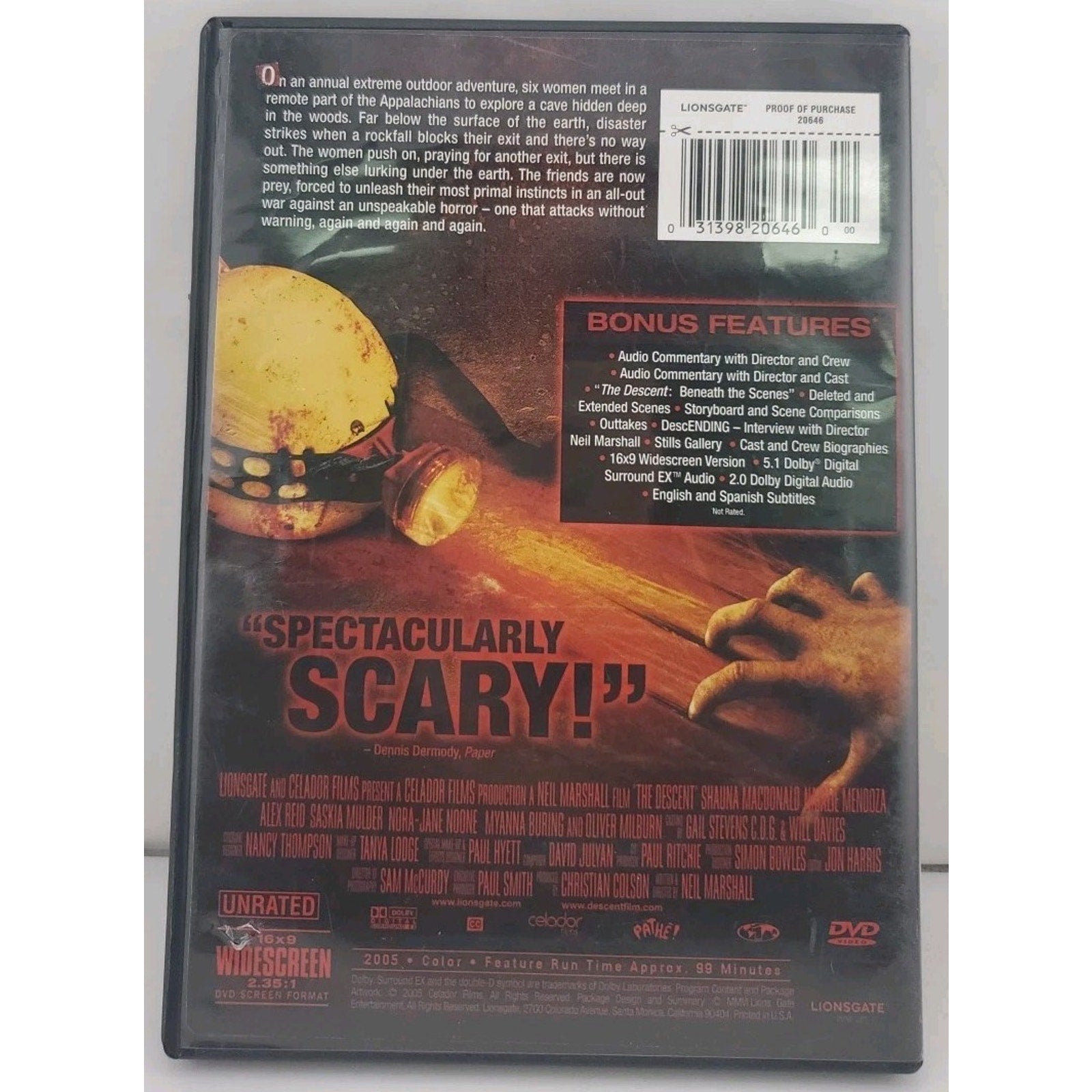 The Descent 2006 DVD