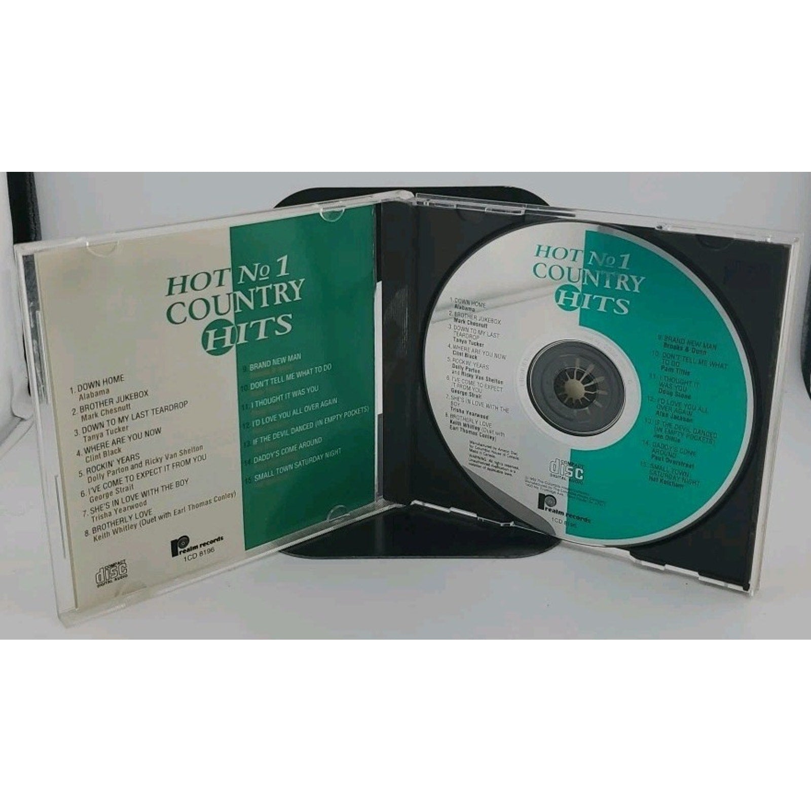 Realm Records Hot No 1 Country Hits Label: ‎– 1992 CD