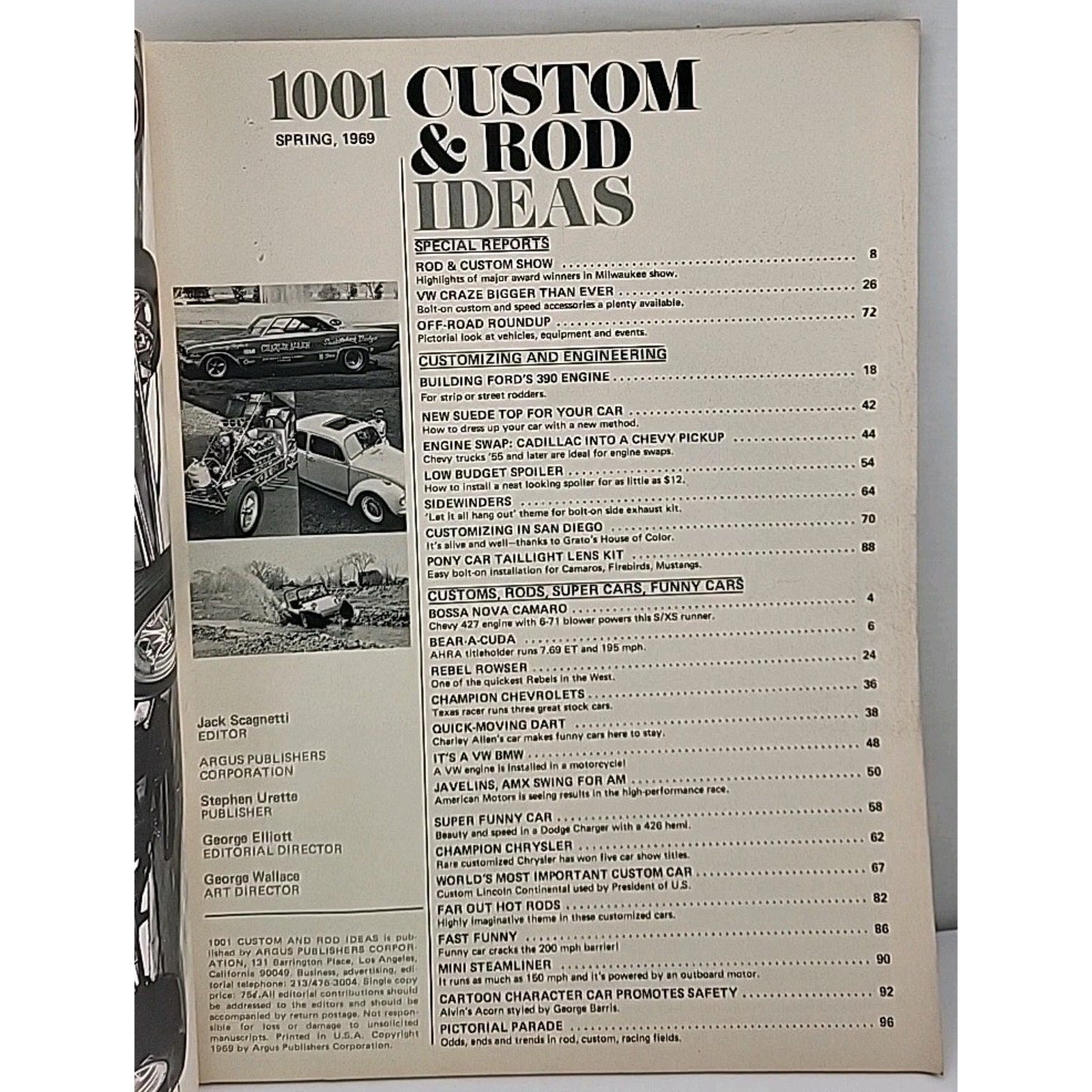 1001 Custom And Rod Ideas Magazine - Spring 1969
