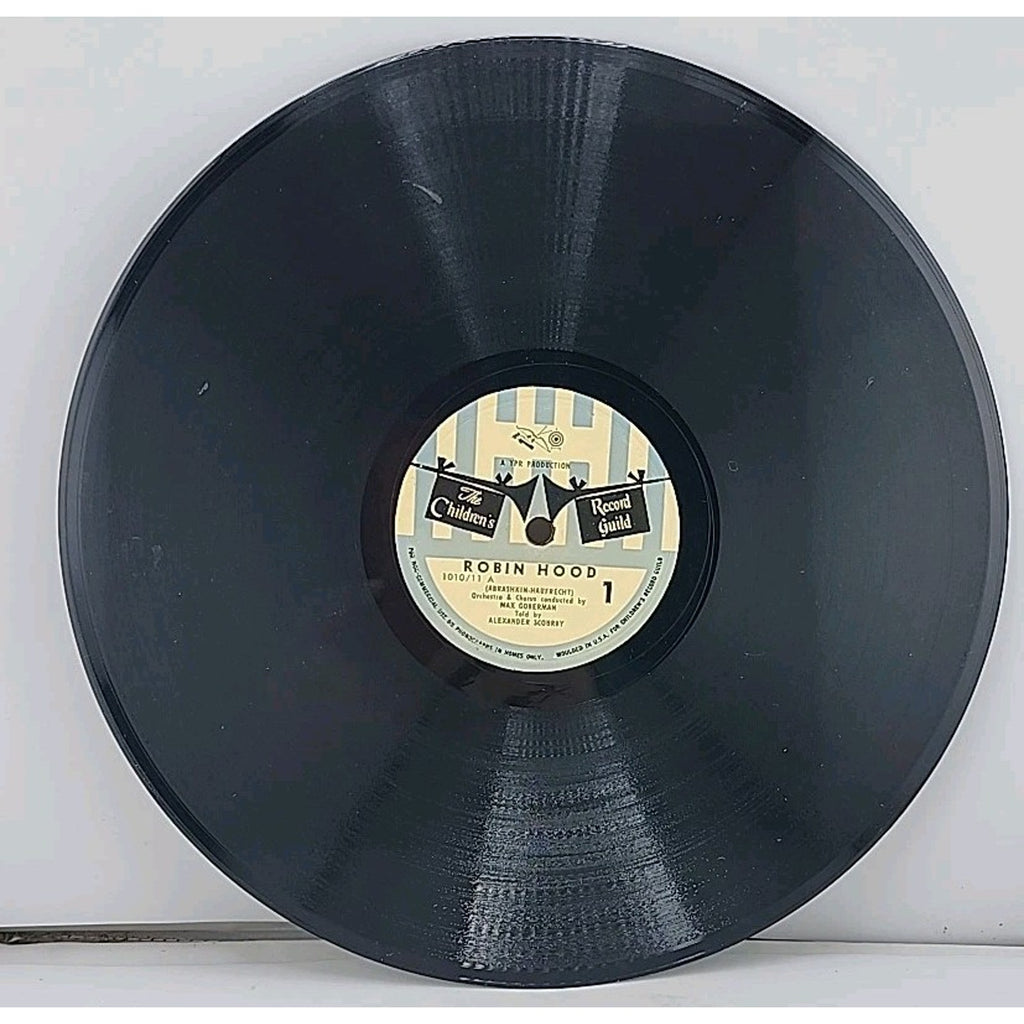 Robin Hood/ 2 Child’s 78 RPM Vinyl Records & Picture Sleeve / CRG 1010/11