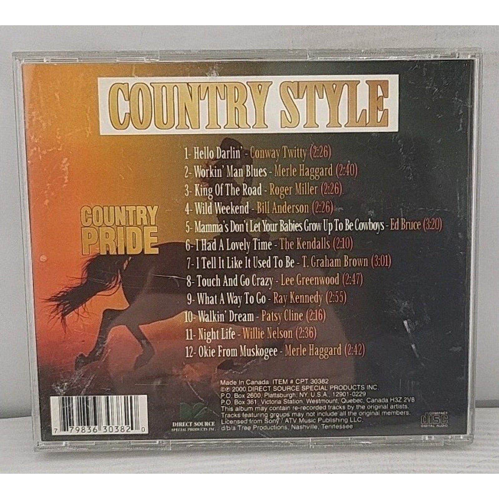 Country Pride Country Style by Various Artists 2000 Music CD