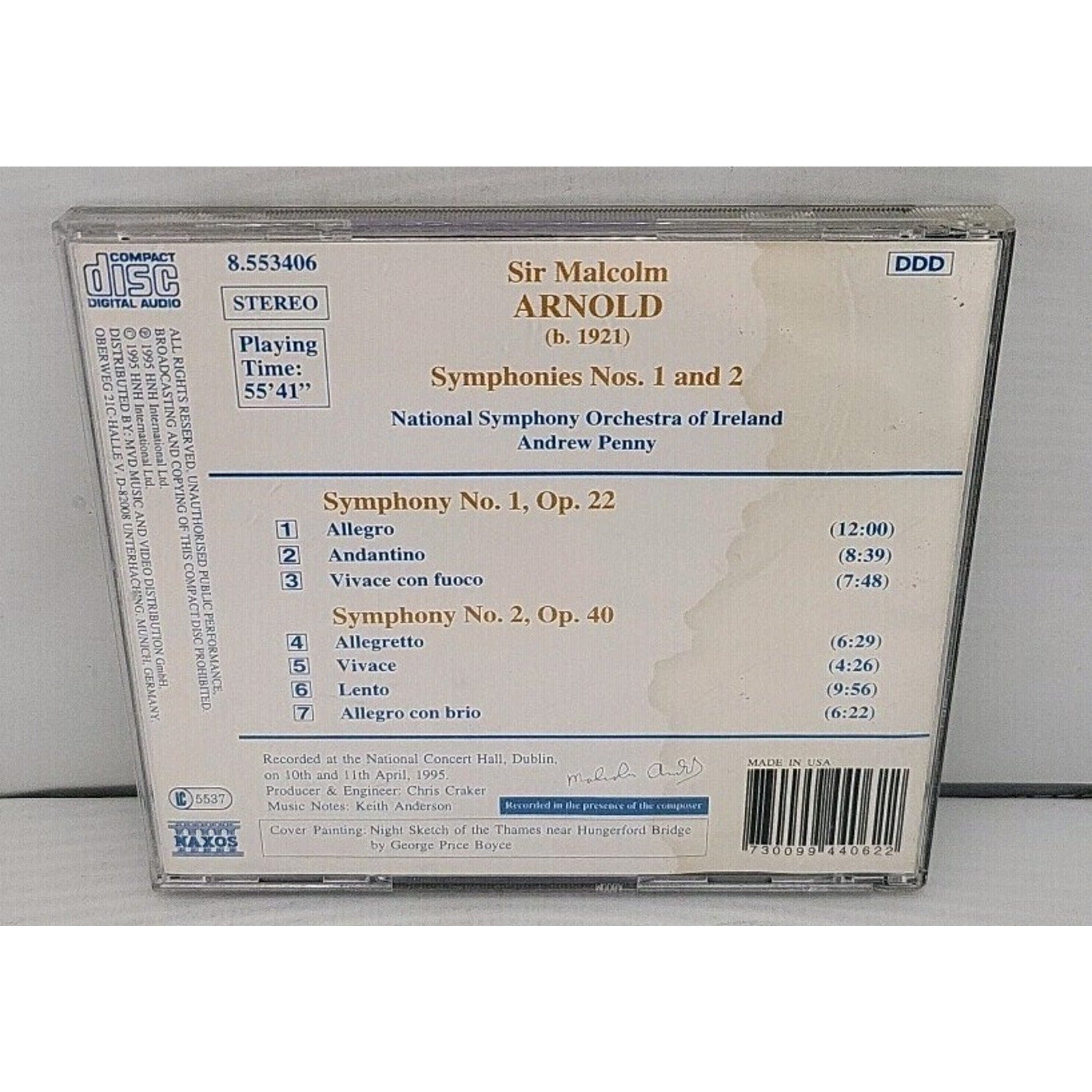 Symphonies 1 & 2 by Arnold / Penny / Nat'l Sym Orch of Ireland (CD, 1996)