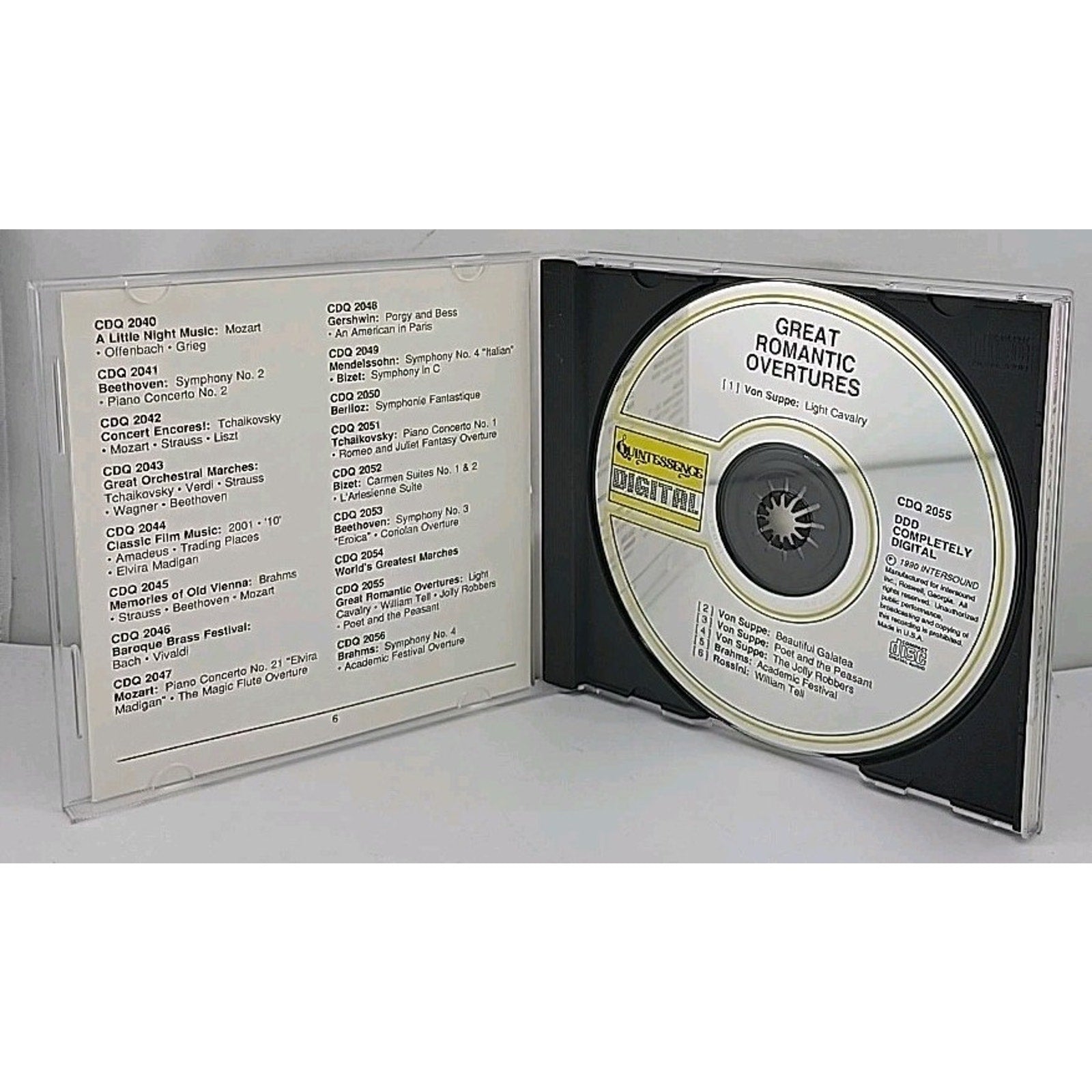 Great Romantic Overtures CD 1990 Classical Digital CDQ 2055 Vintage