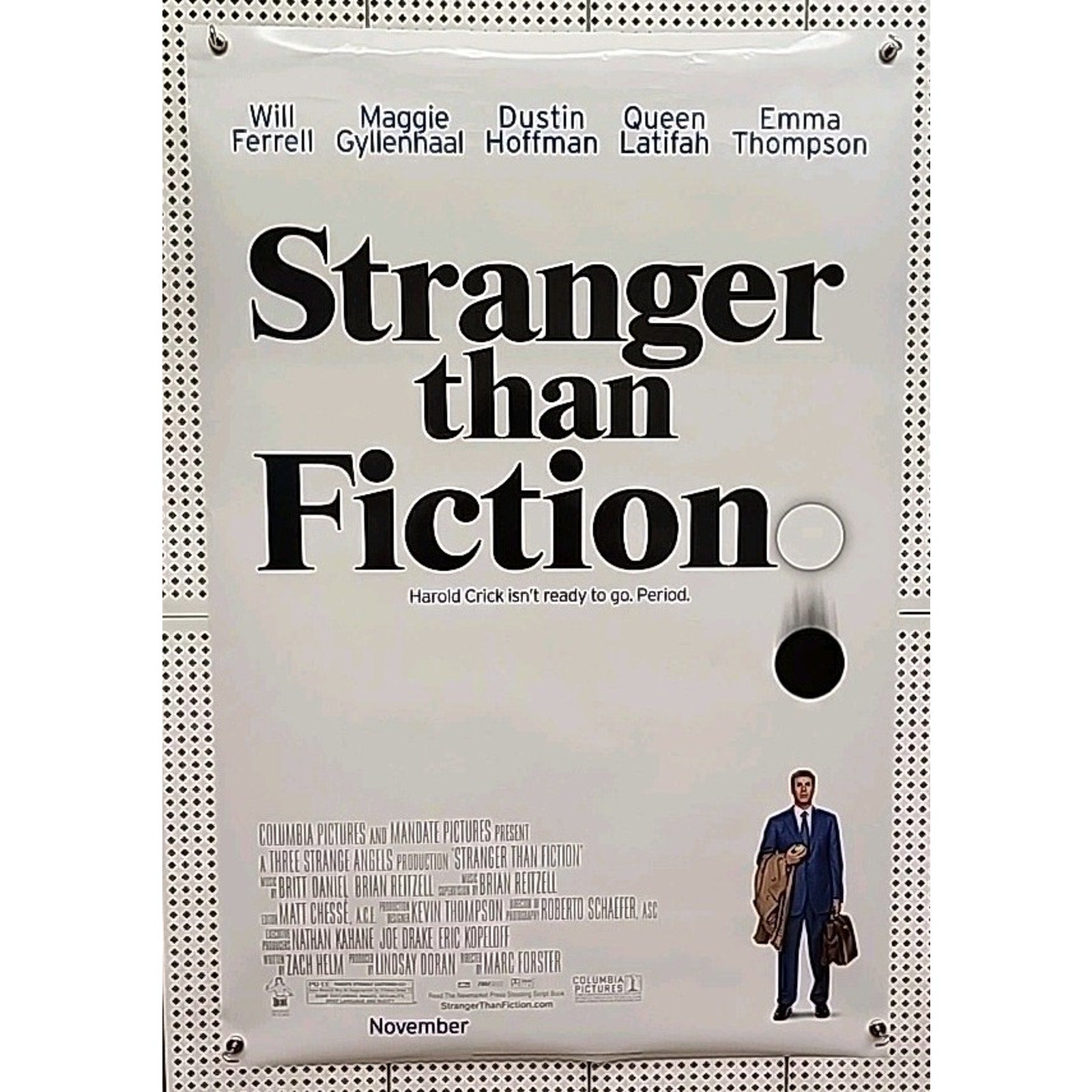 Stranger Than Fiction Movie Poster Original DS 27x40 Advance Style Will Ferrell