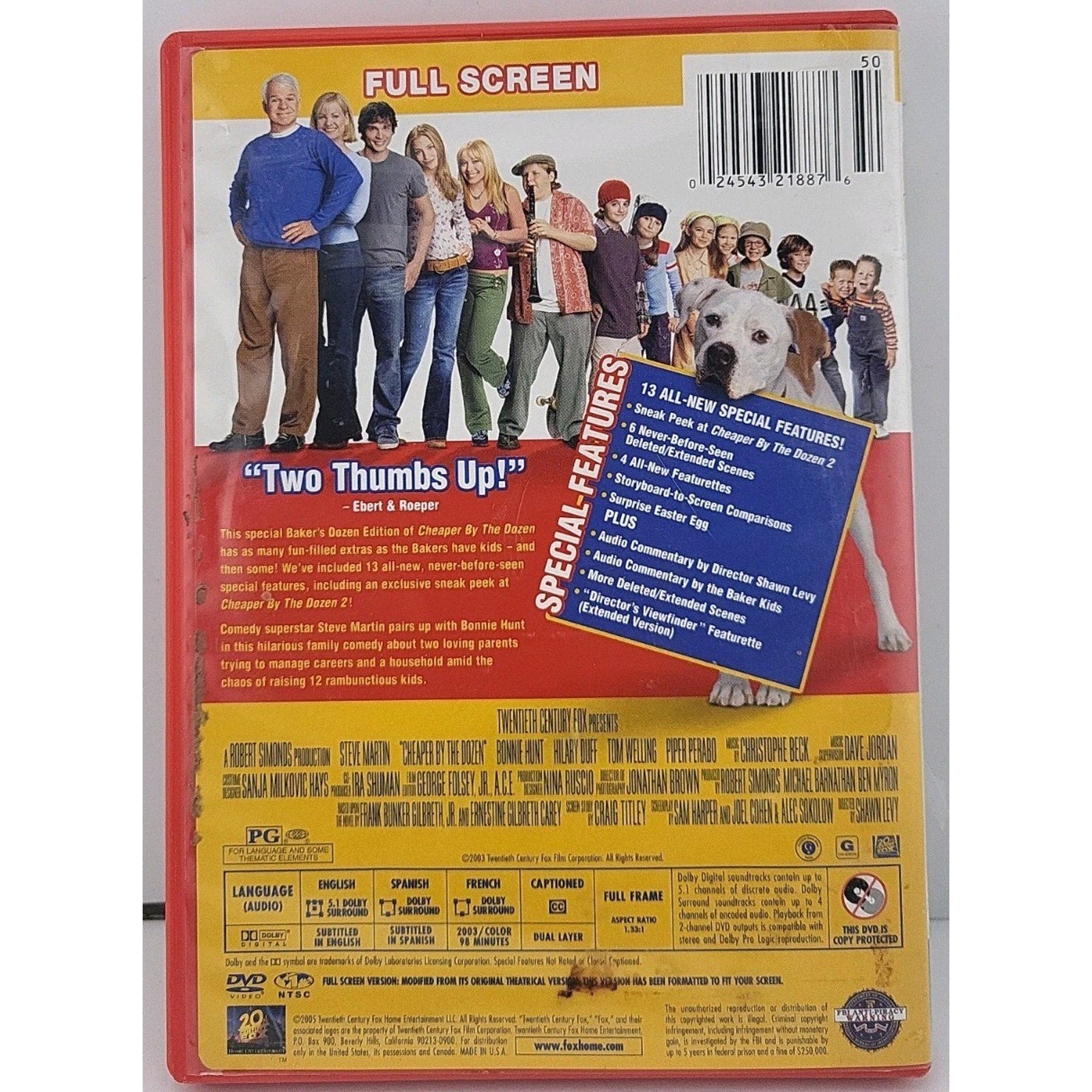 Cheaper by the Dozen (DVD, 2003, Baker's Dozen Edition)