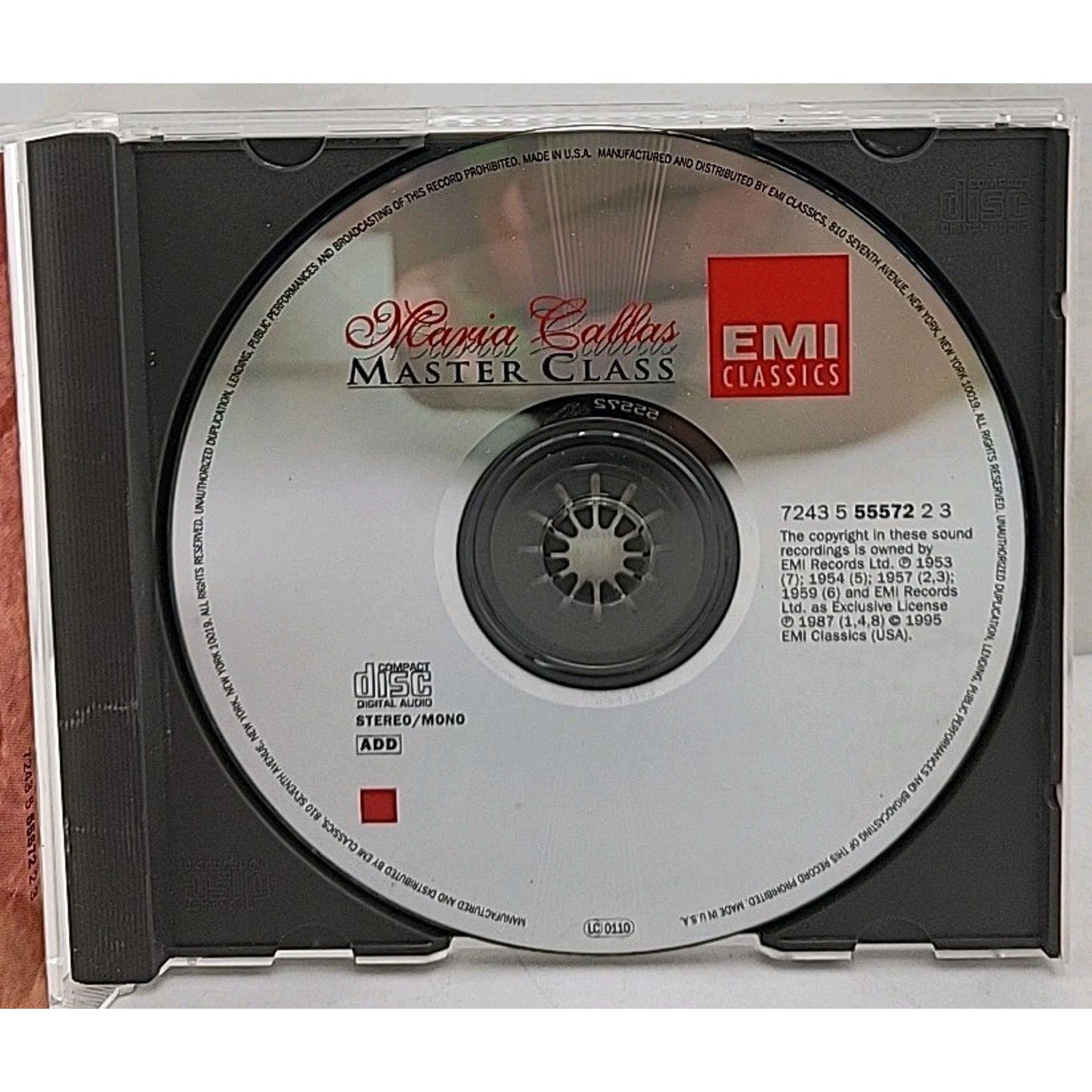 Master Class Inspired by the Broadway Play CD Emi Classics