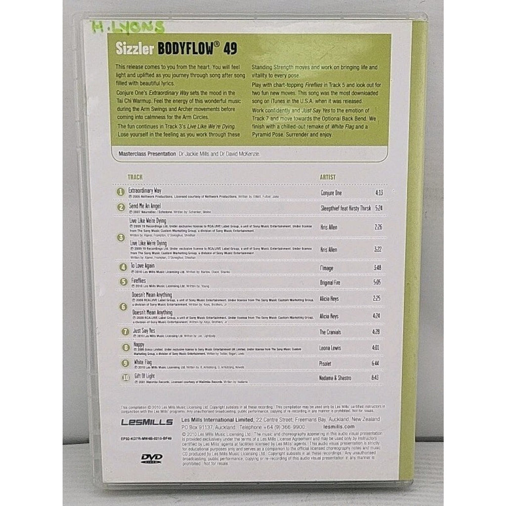 Les Mills Bodyflow 49 DVD, Music, Notes Body Flow Balance Partial Kit