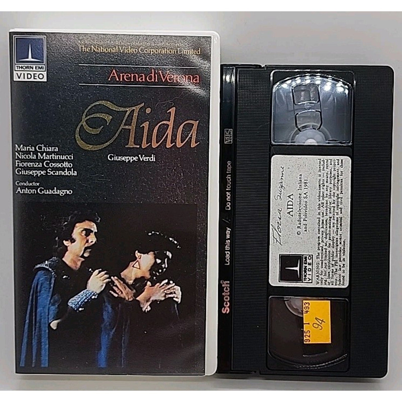 Aida (VHS) Thorn EMI Video Maria Chiara