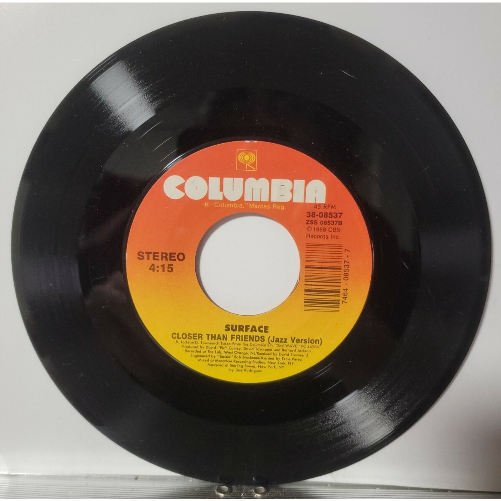Surface - Closer Than Friends / Jazz Version (Vinyl)