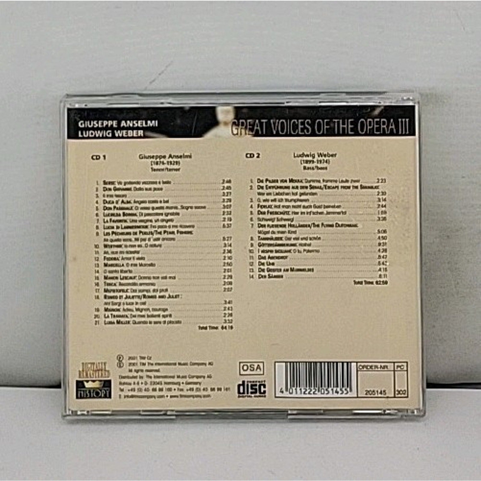 Great Voices of the Opera III - CD