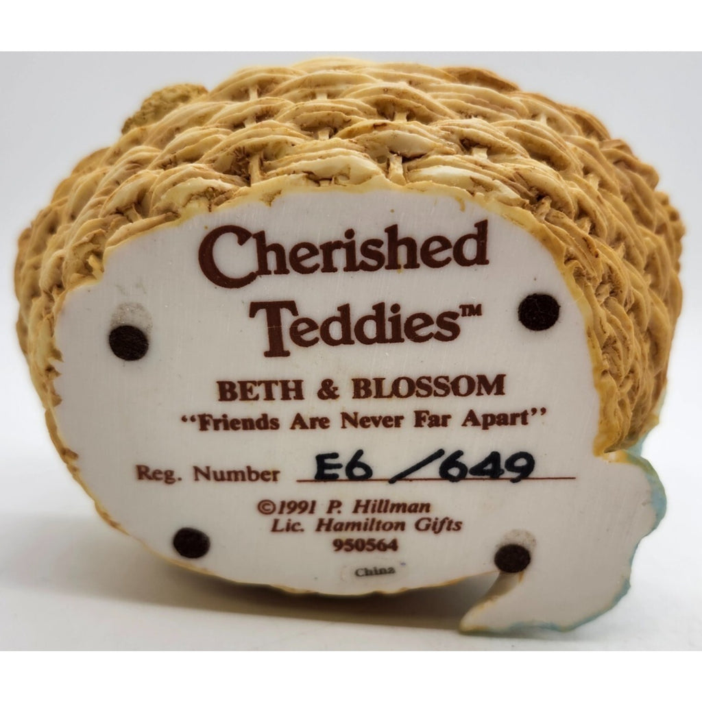 Cherished Teddies " Beth And Blossom - Friends Are Never Far Apart "