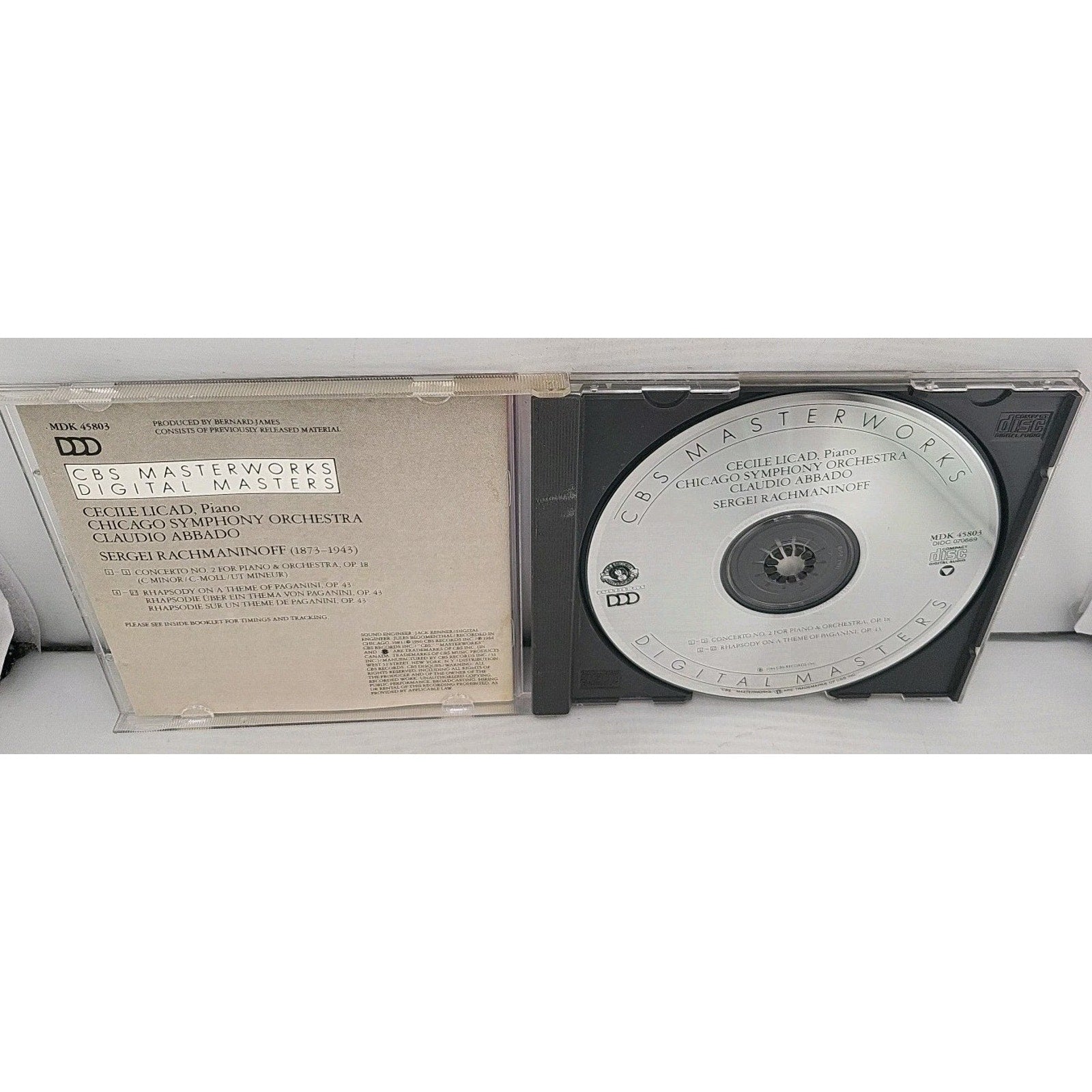Chicago Symphony Orchestra Rachmaninov Piano Concerto No. 2 CD