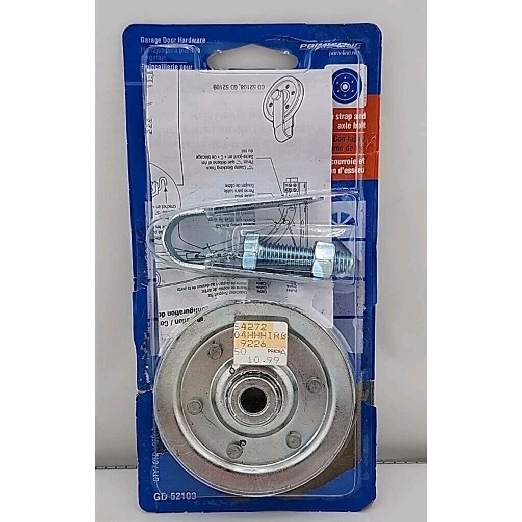 Garage Door Hardware 3" Pulley W/Strap & Axle Bolt (GD-52109) FS