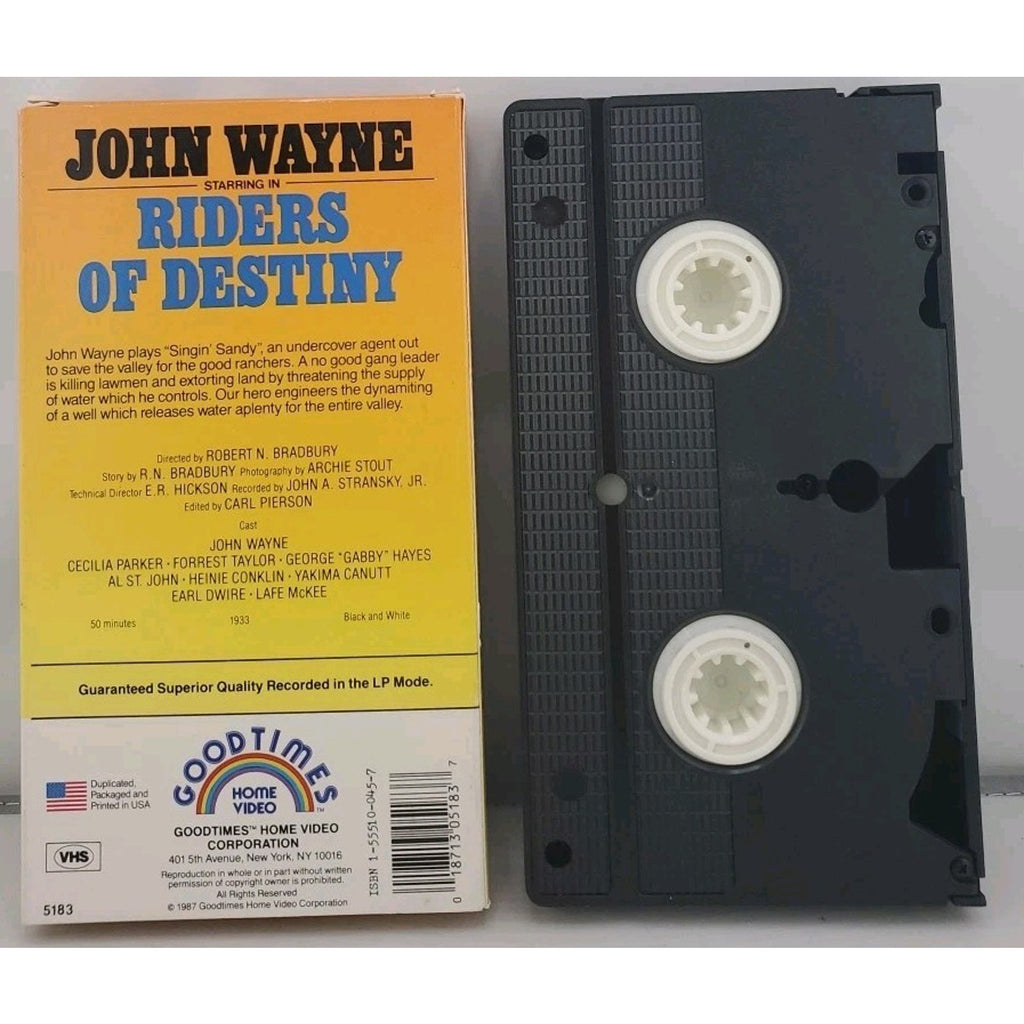 John Wayne - Riders of Destiny (VHS, 1987)