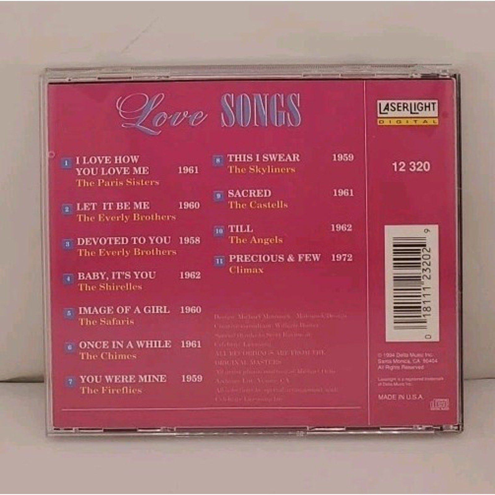 Love Songs [1994 Laserlight] by Various Artists (CD, Jun-1994, Laserlight)