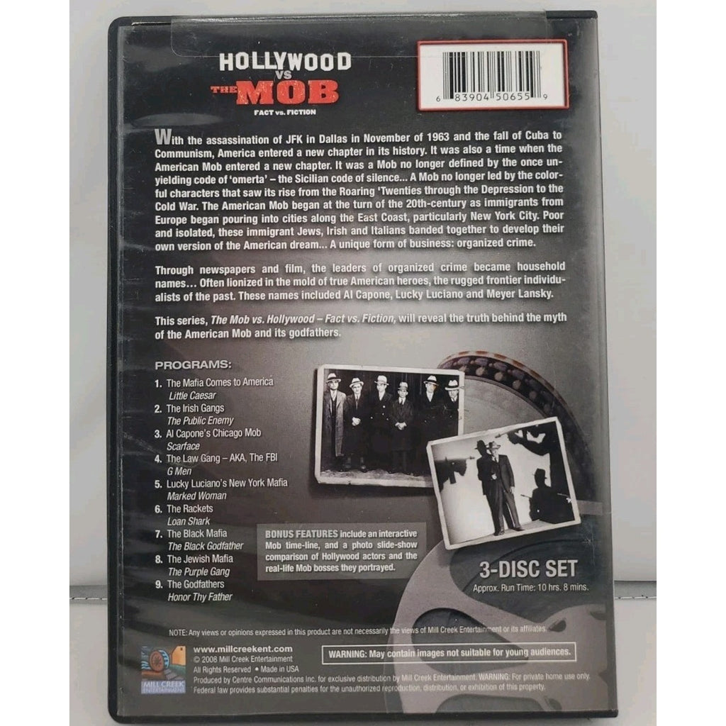 Hollywood vs. The Mob - Fact vs. Fiction (DVD, 2008, 3-Disc Set)
