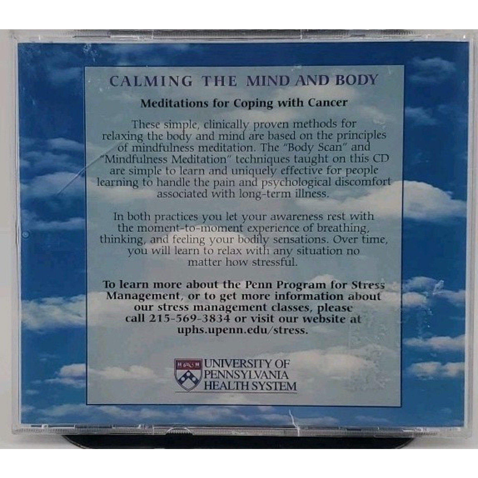Breathe Calming The Mind And Body - Meditations For Coping With Cancer CD