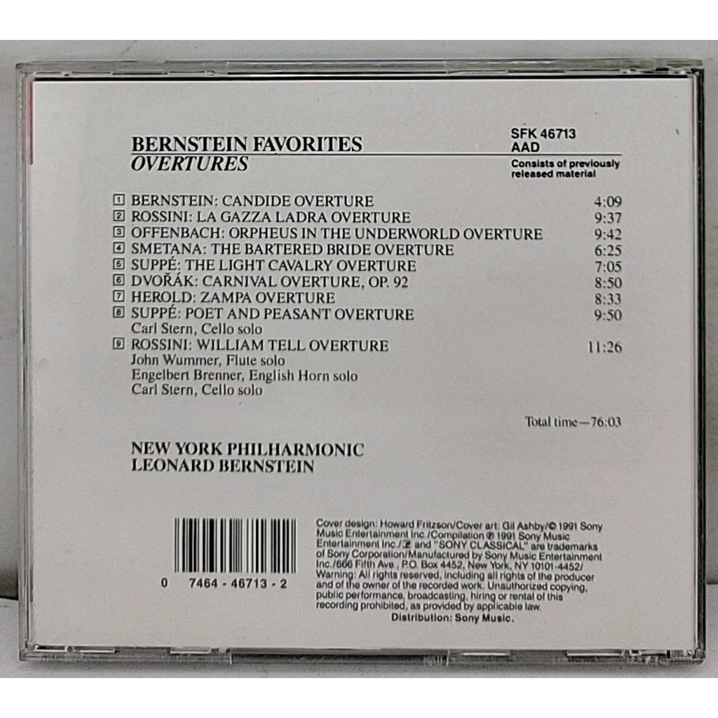 Bernstein Favorites by New York Philharmonic / Bernstein (CD, 2009)