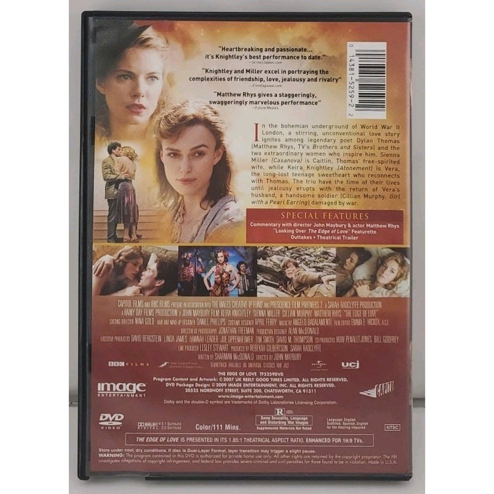 The Edge of Love (DVD, 2008)