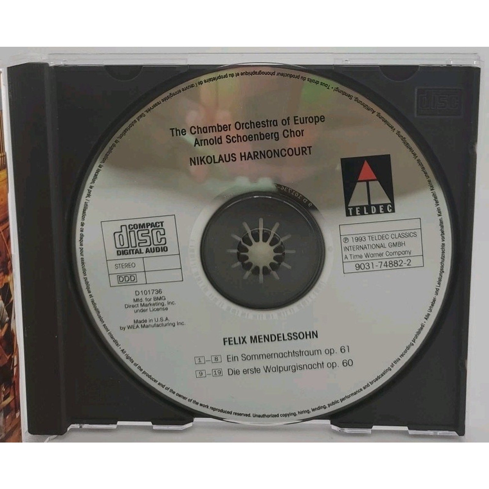 Mendelssohn Ein Sommernachtstraum Die Erste Walpurgisnacht CD Midsummer Night’s