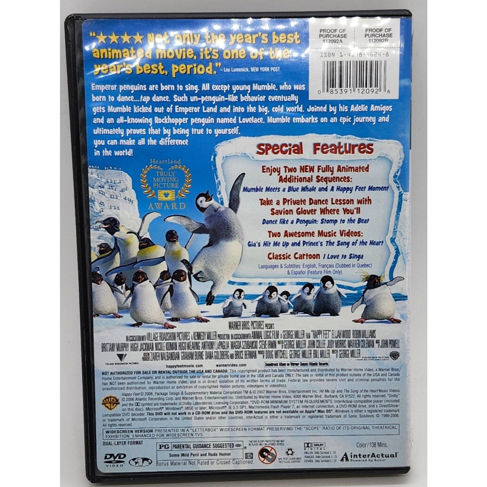 Happy Feet (DVD, 2007, Widescreen)
