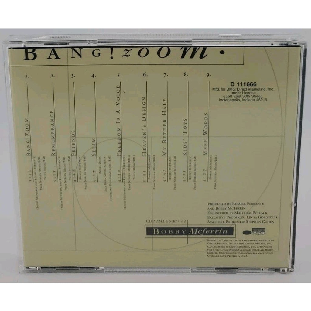 Bang! Zoom by Bobby McFerrin (CD, Jan-1996, Blue Note (Label))