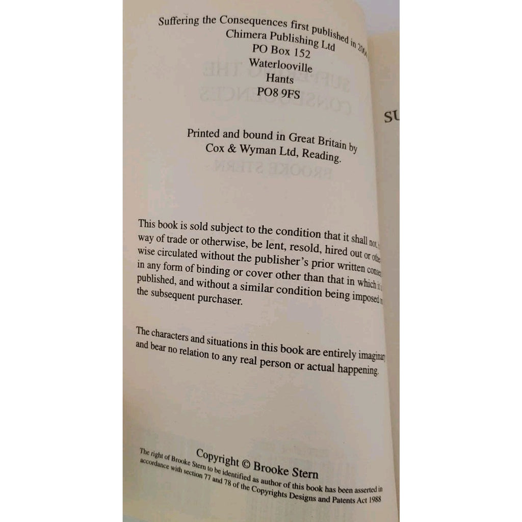 Suffering the Consequences by Brooke Stern (2004, Trade Paperback)