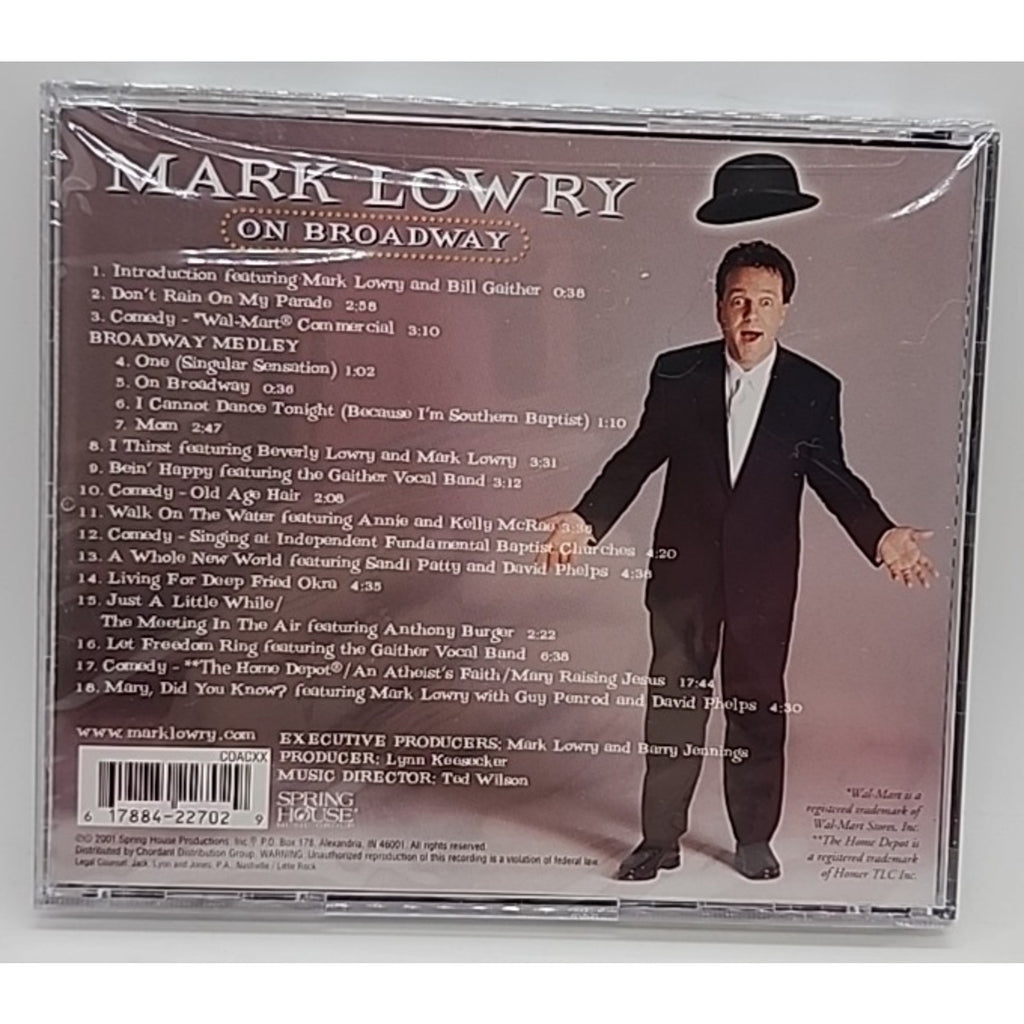 Mark Lowry on Broadway by Mark Lowery (CD, 2001) *Brand New*