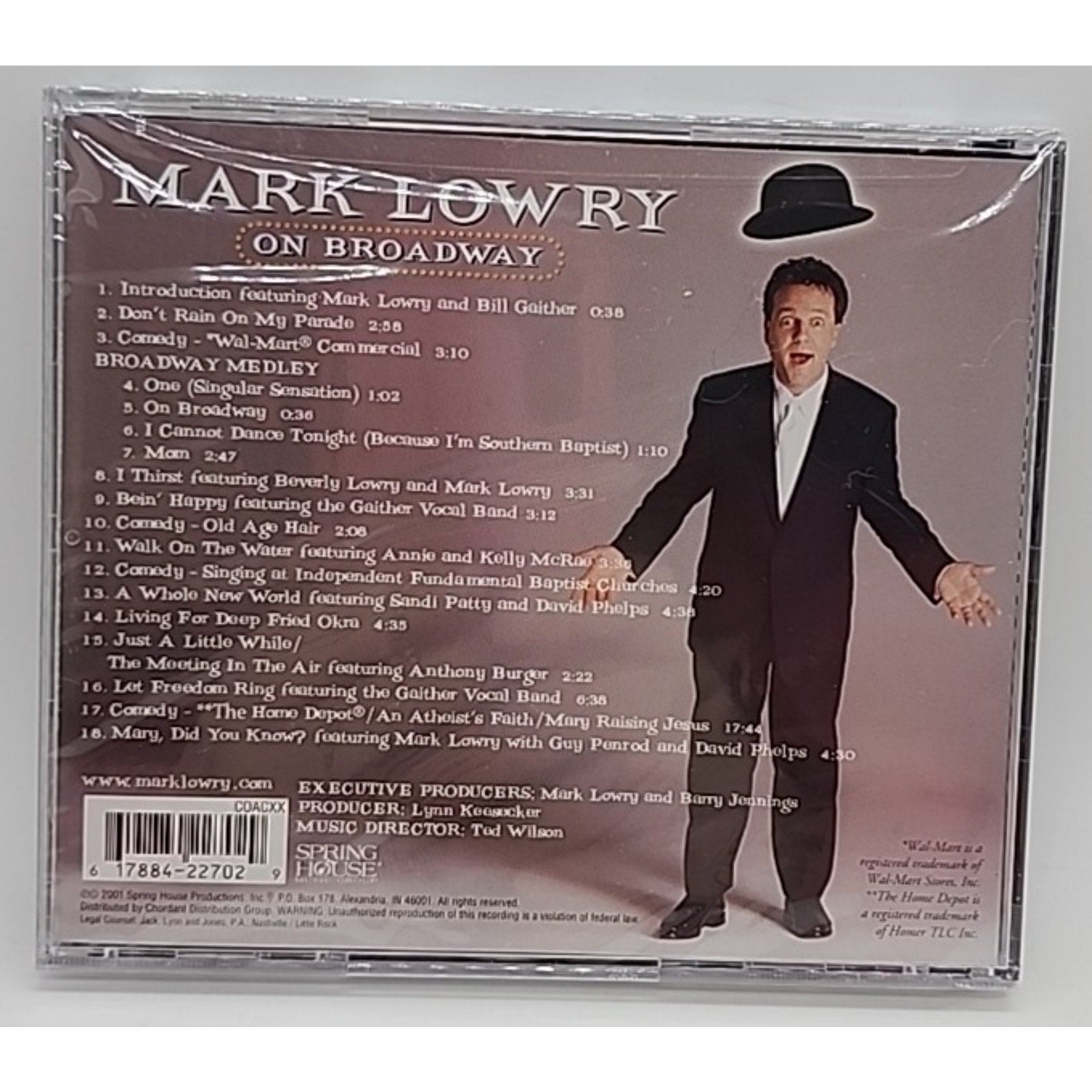 Mark Lowry on Broadway by Mark Lowery (CD, 2001) *Brand New*