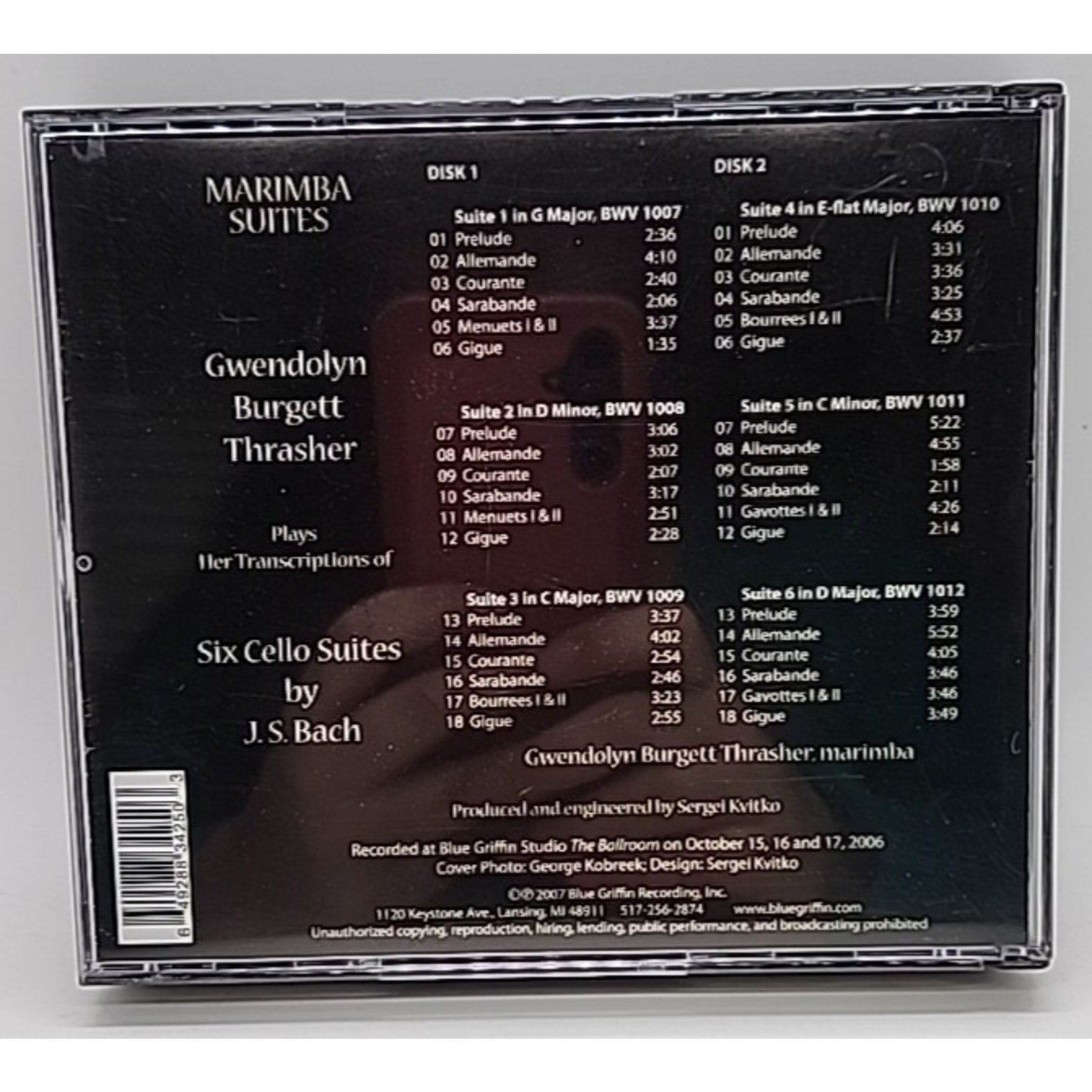 Marimba Suites by Gwendolyn Burget Thrasher (CD, 2007)
