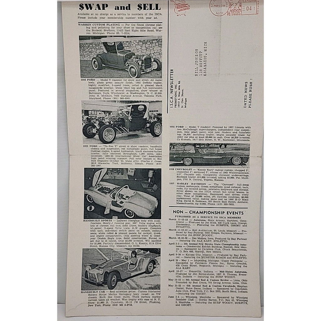 ISCA Newsletter March 1966 Volume VI Number 4