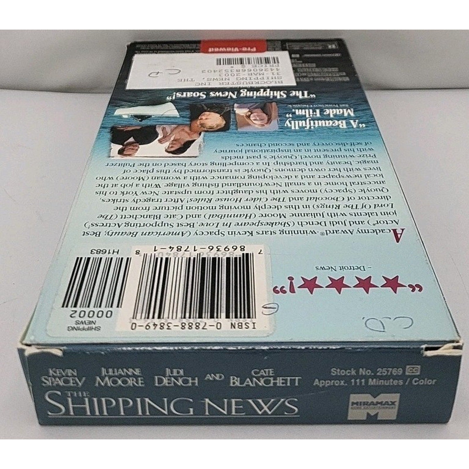 Shipping News VHS Movie Kevin Spacey