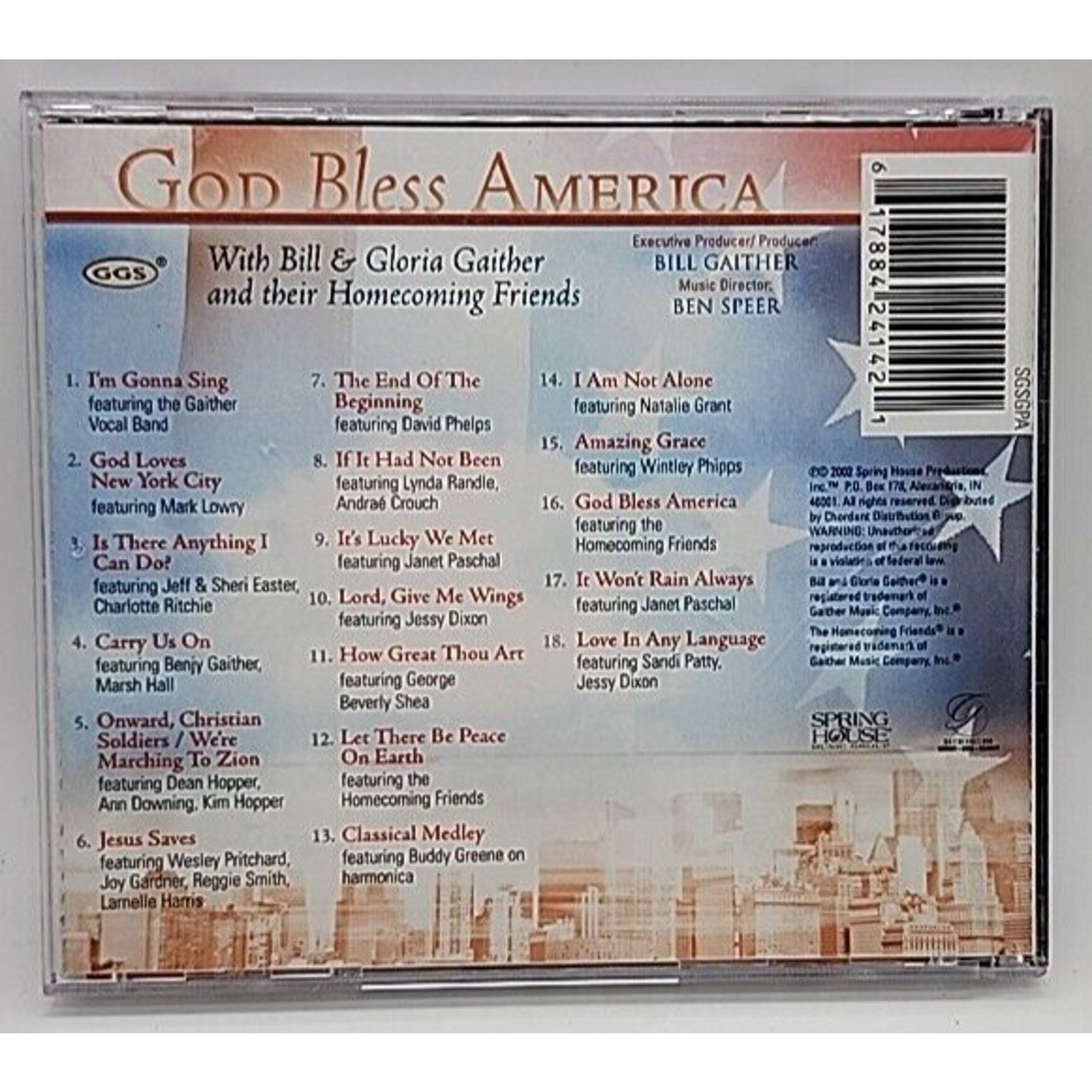 God Bless America by Bill Gaither (CD, 2002)