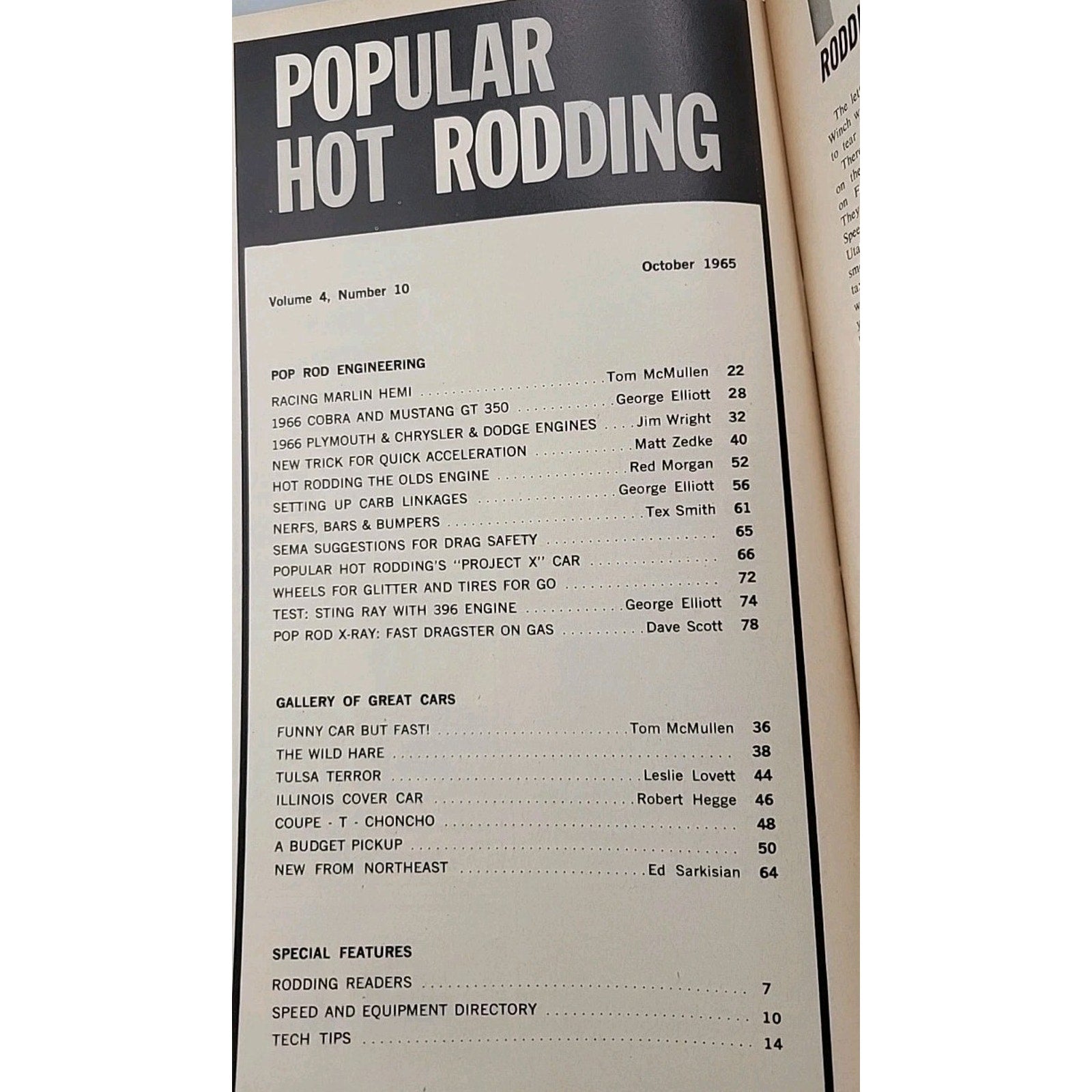 Popular Hot Rodding Magazine October 1965