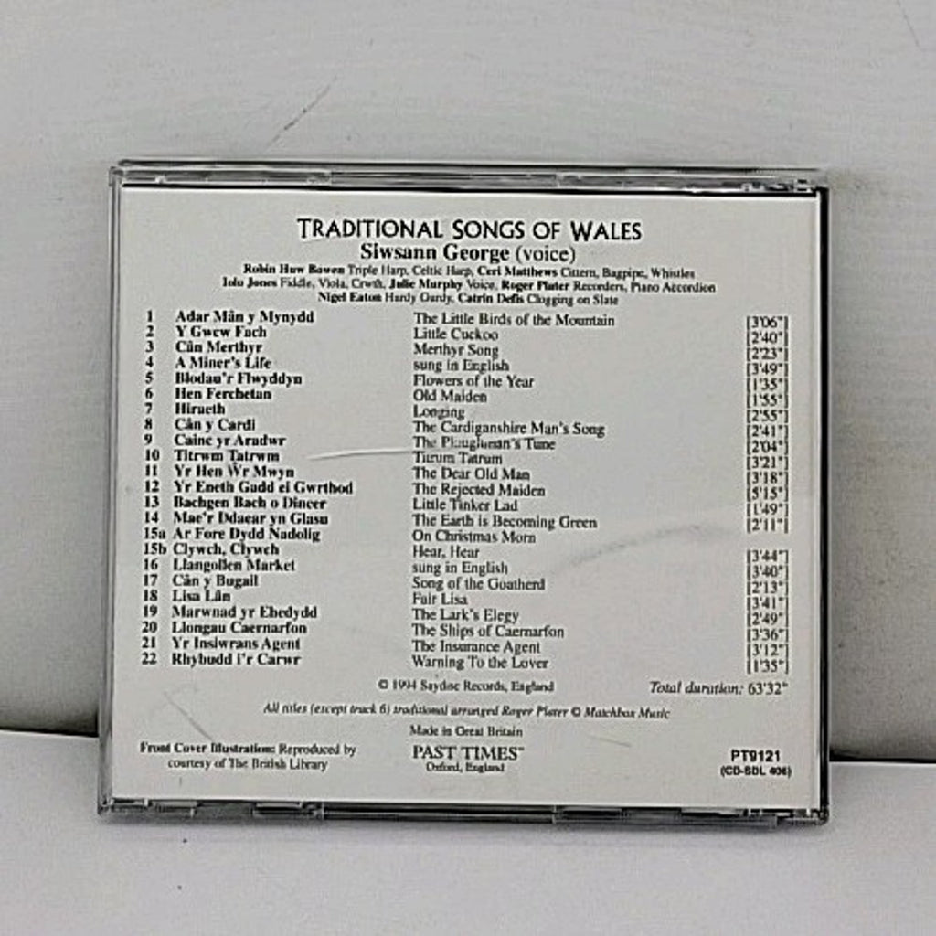 Traditional Songs of Wales (CD, 1994 Saydisc Records) Siwann George