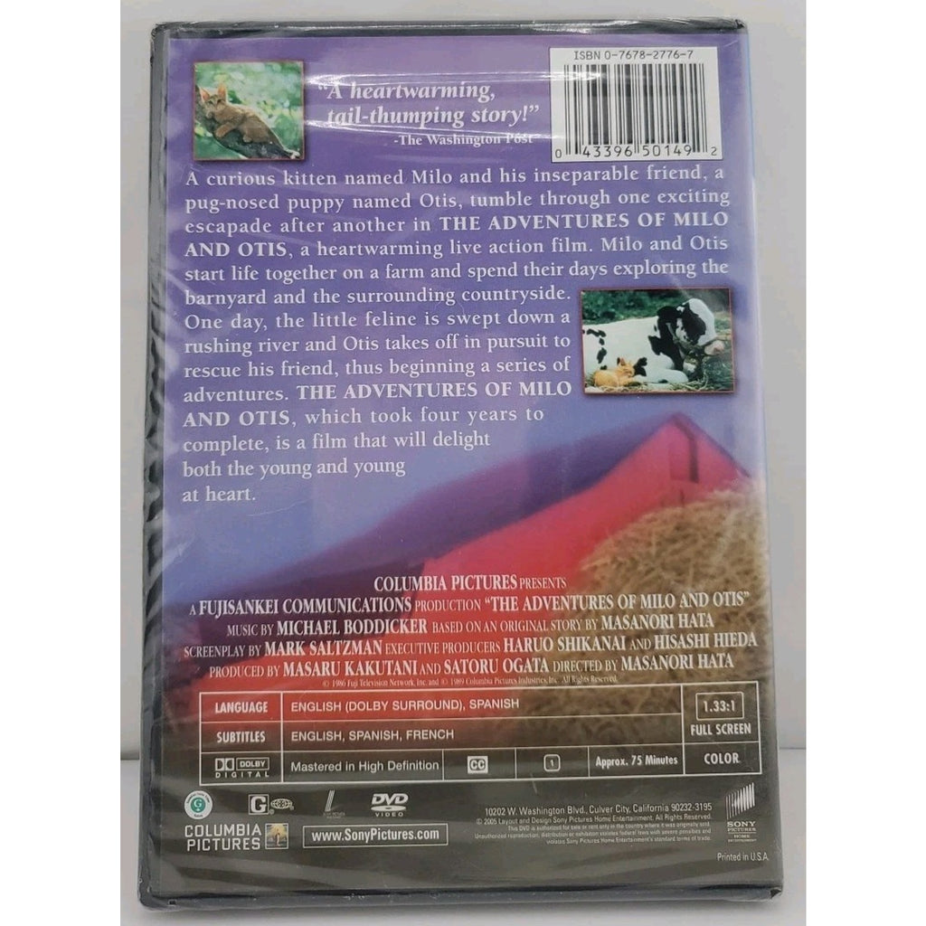 The Adventures of Milo and Otis (DVD, 1989) *Brand New*