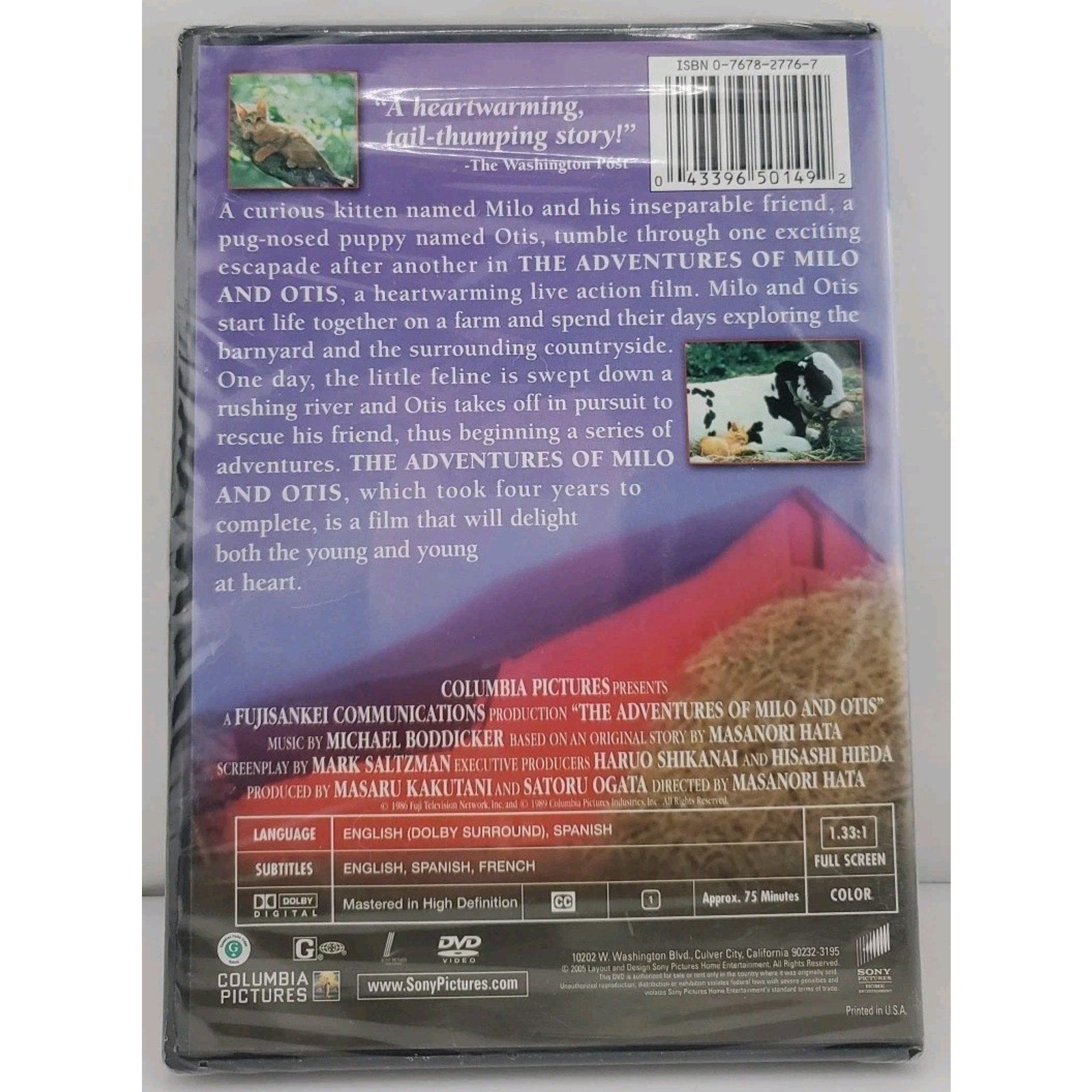 The Adventures of Milo and Otis (DVD, 1989) *Brand New*