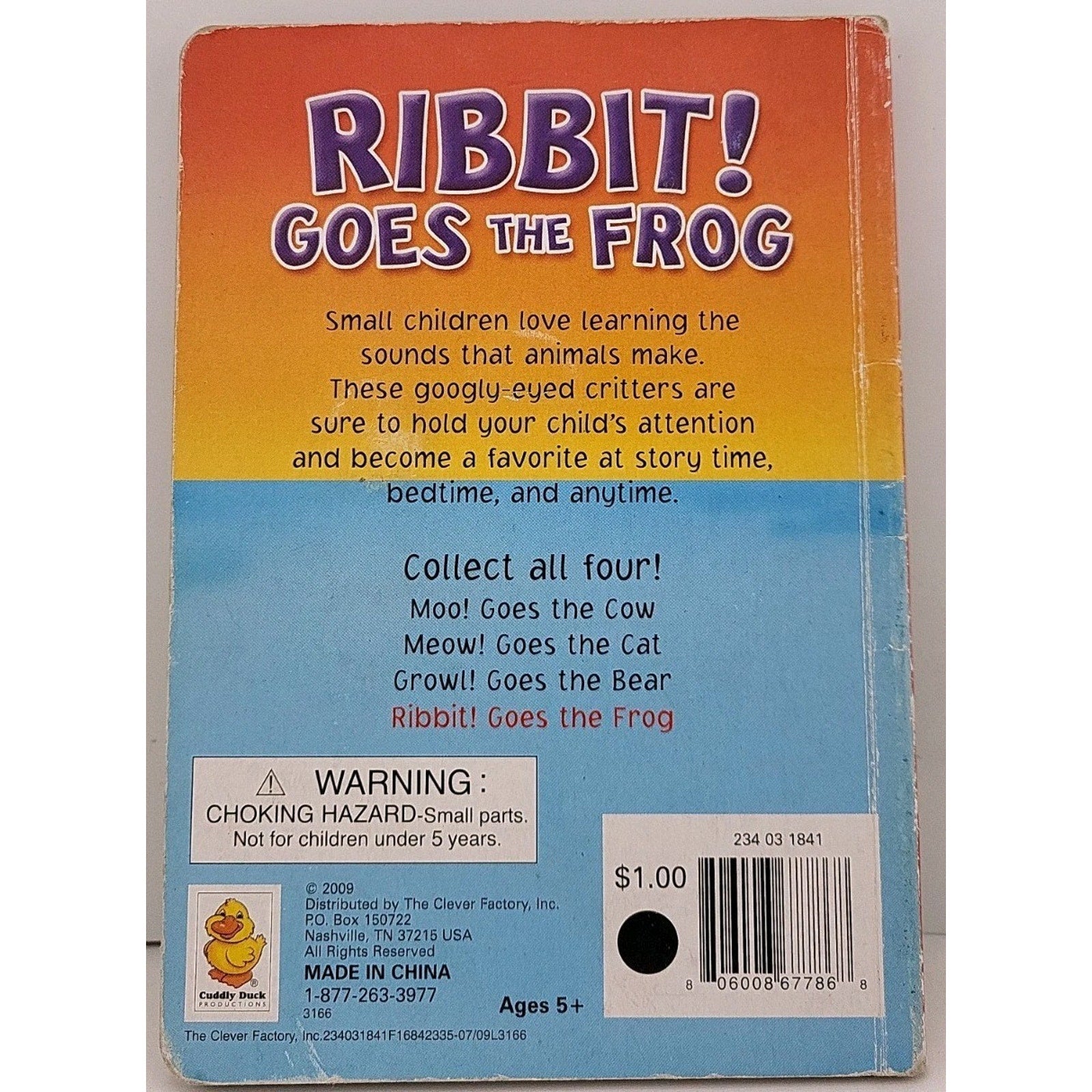 Ribbit! Goes The Frog Book