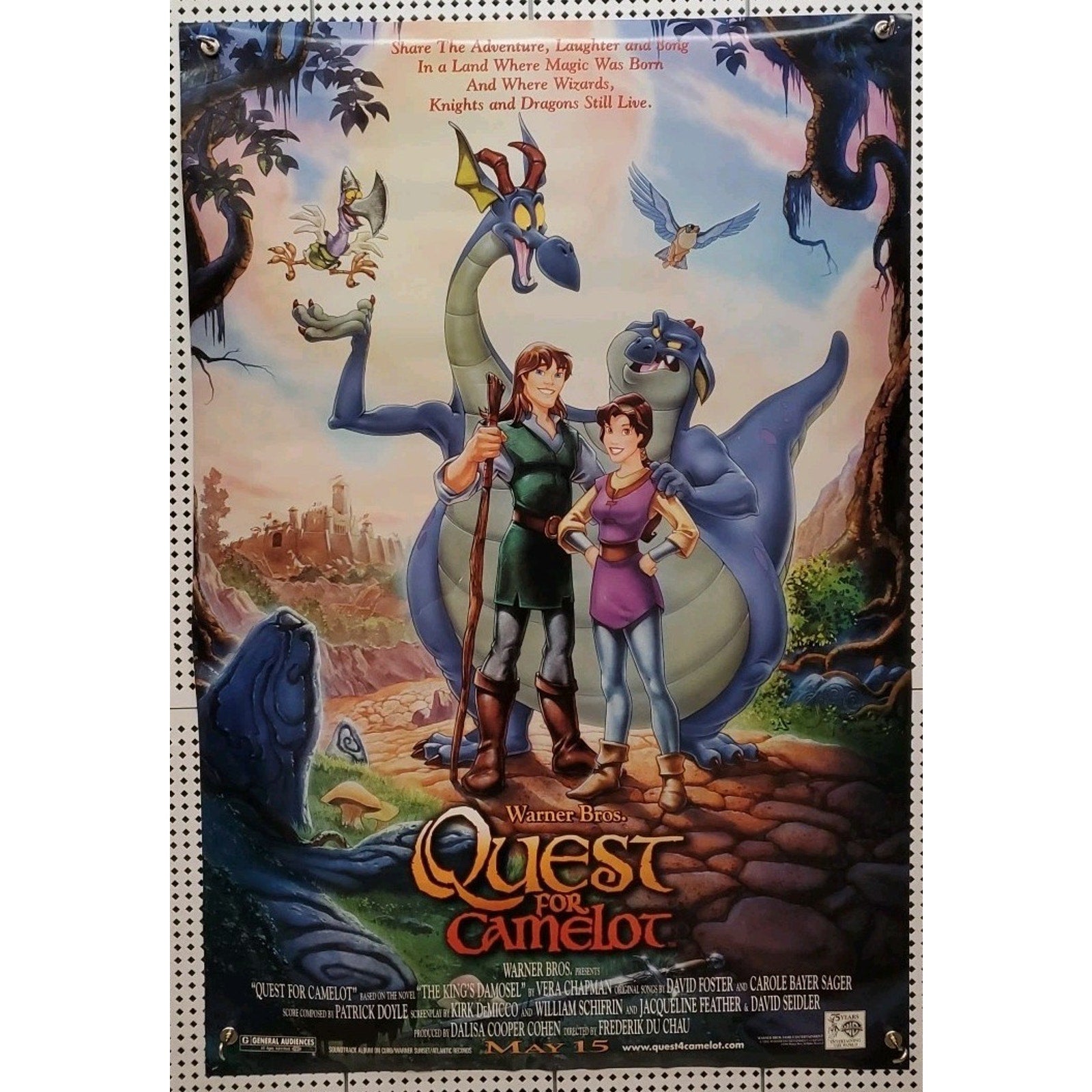 Quest for Camelot 1998 Double Sided Original Movie Poster 27" x 40"