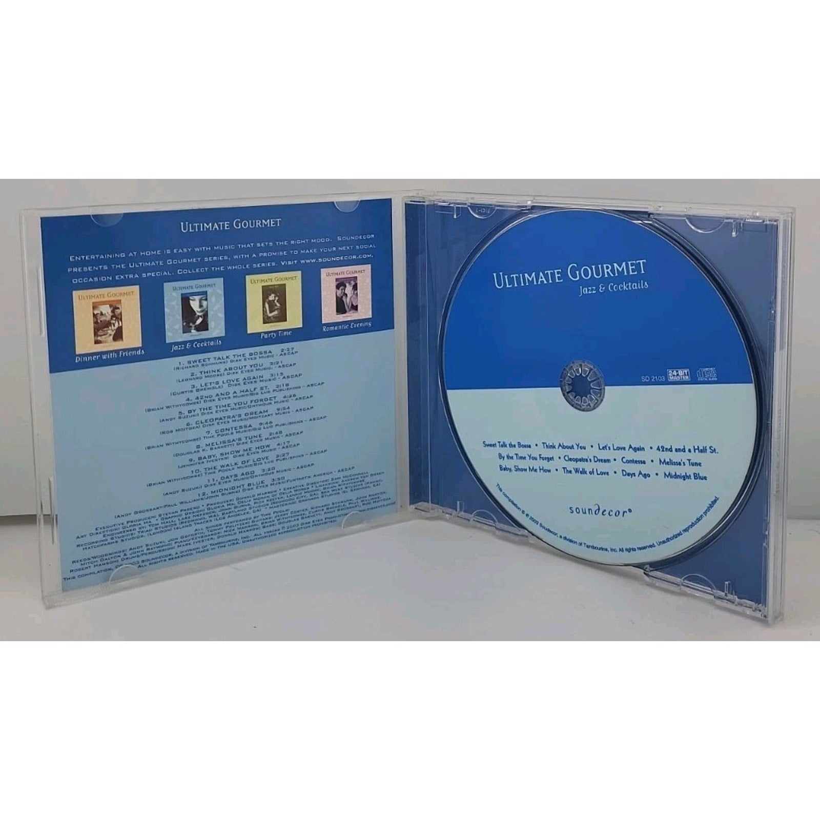 Ultimate Gourmet Jazz & Cocktails Music CD by Sounddecor