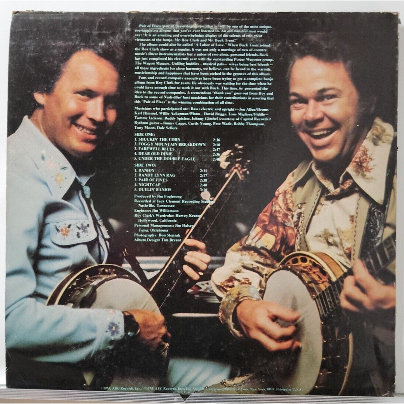 Roy Clark & Buck Trent – A Pair Of Fives (Banjos,That Is) (Record)