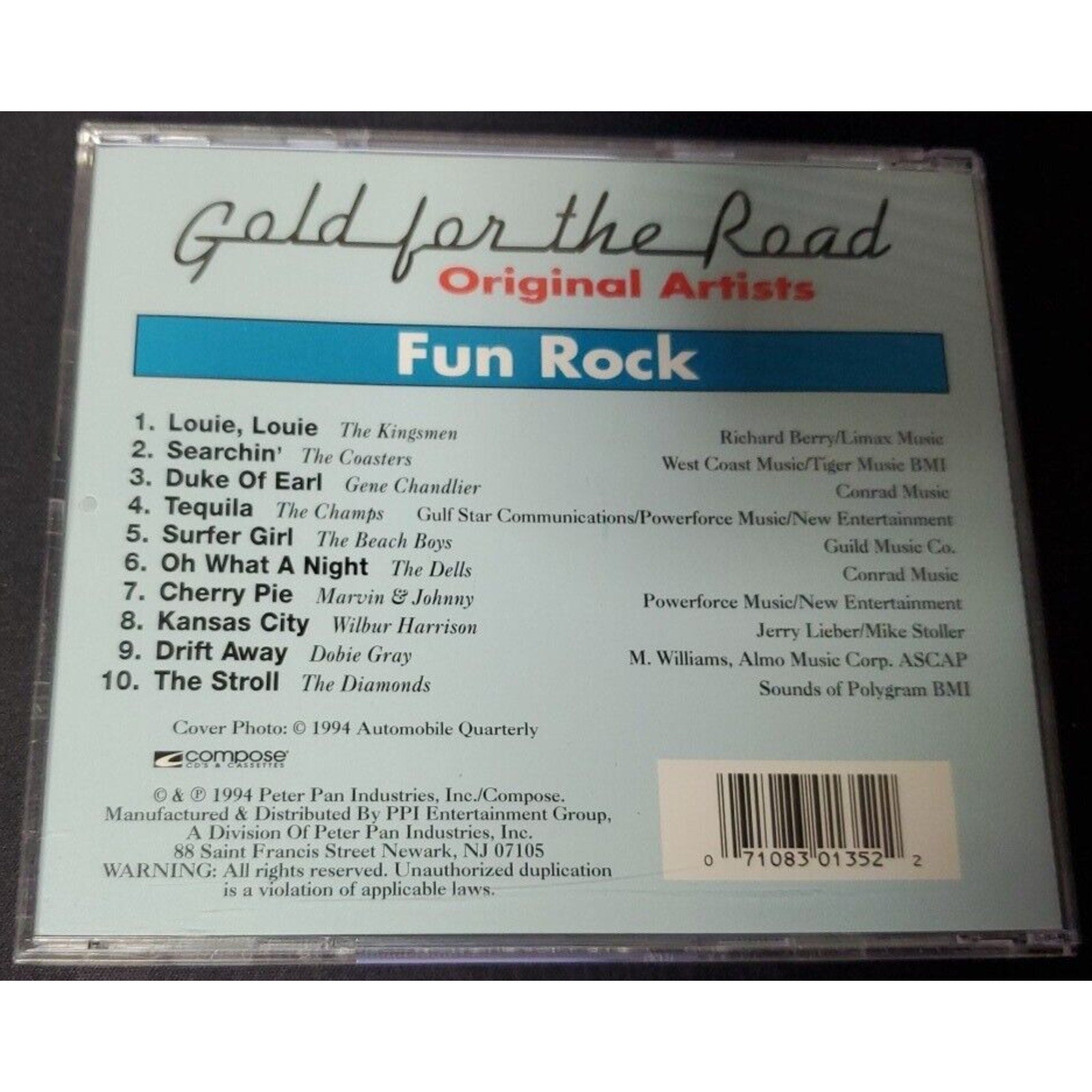 Fun Rock: Gold for the Road by Various Artists (CD, 1997, Compose Records)
