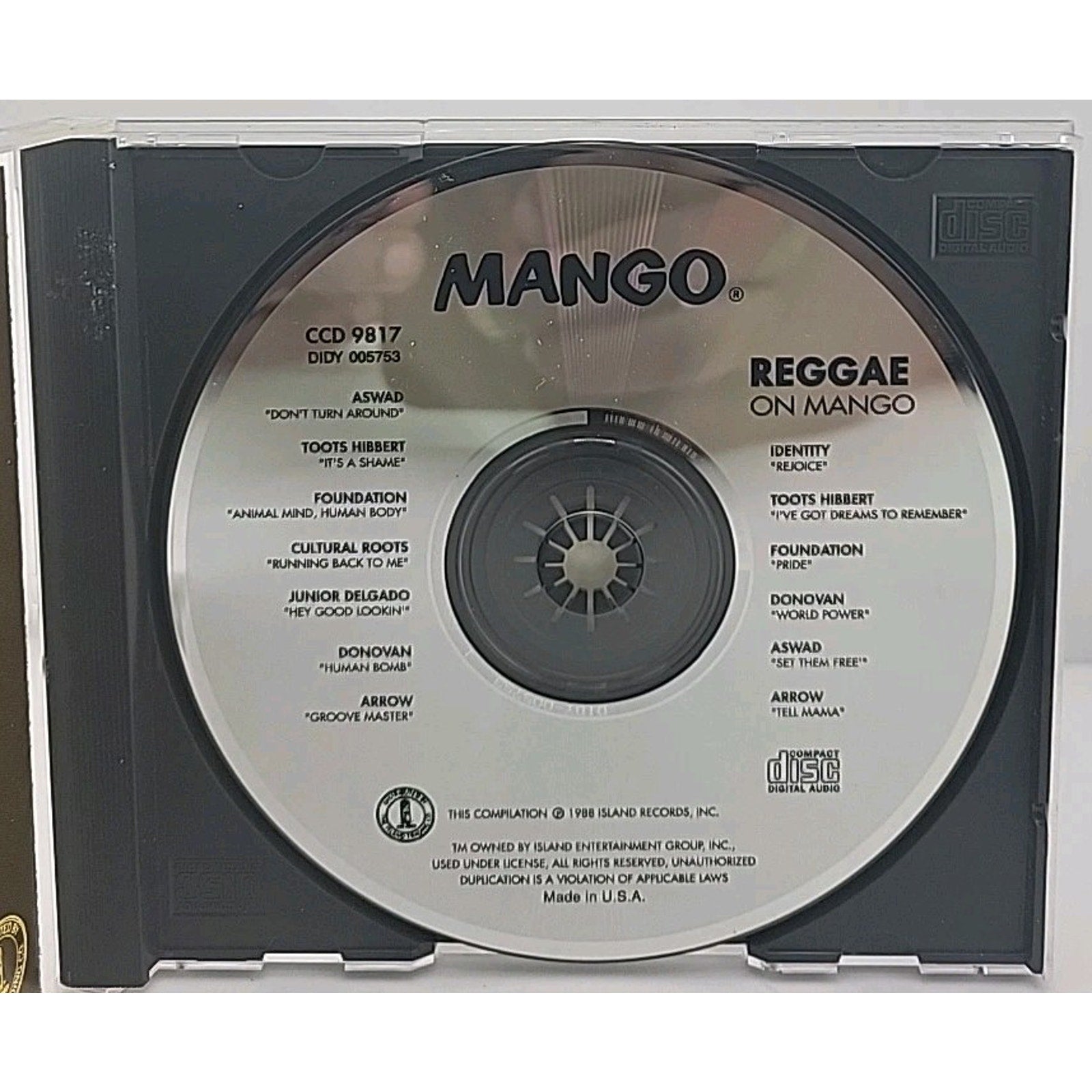 Reggae on Mango by Various Artists (CD, Apr-1989, Mango)
