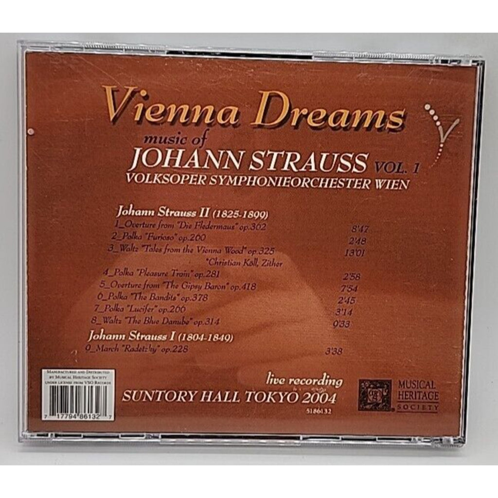 Vienna Dreams: Music of Johann Strauss Vol 1 - Music CD