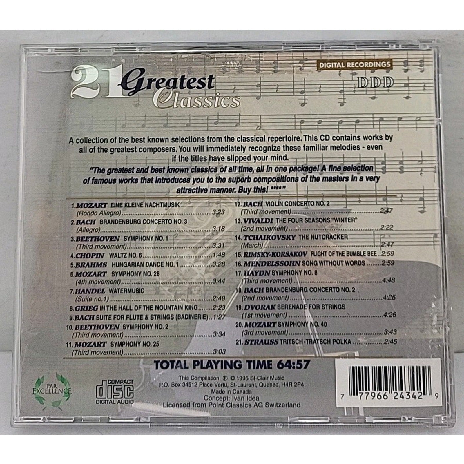 21 Greatest Classics - Audio CD By Mozart, Wolfgang Amadeus