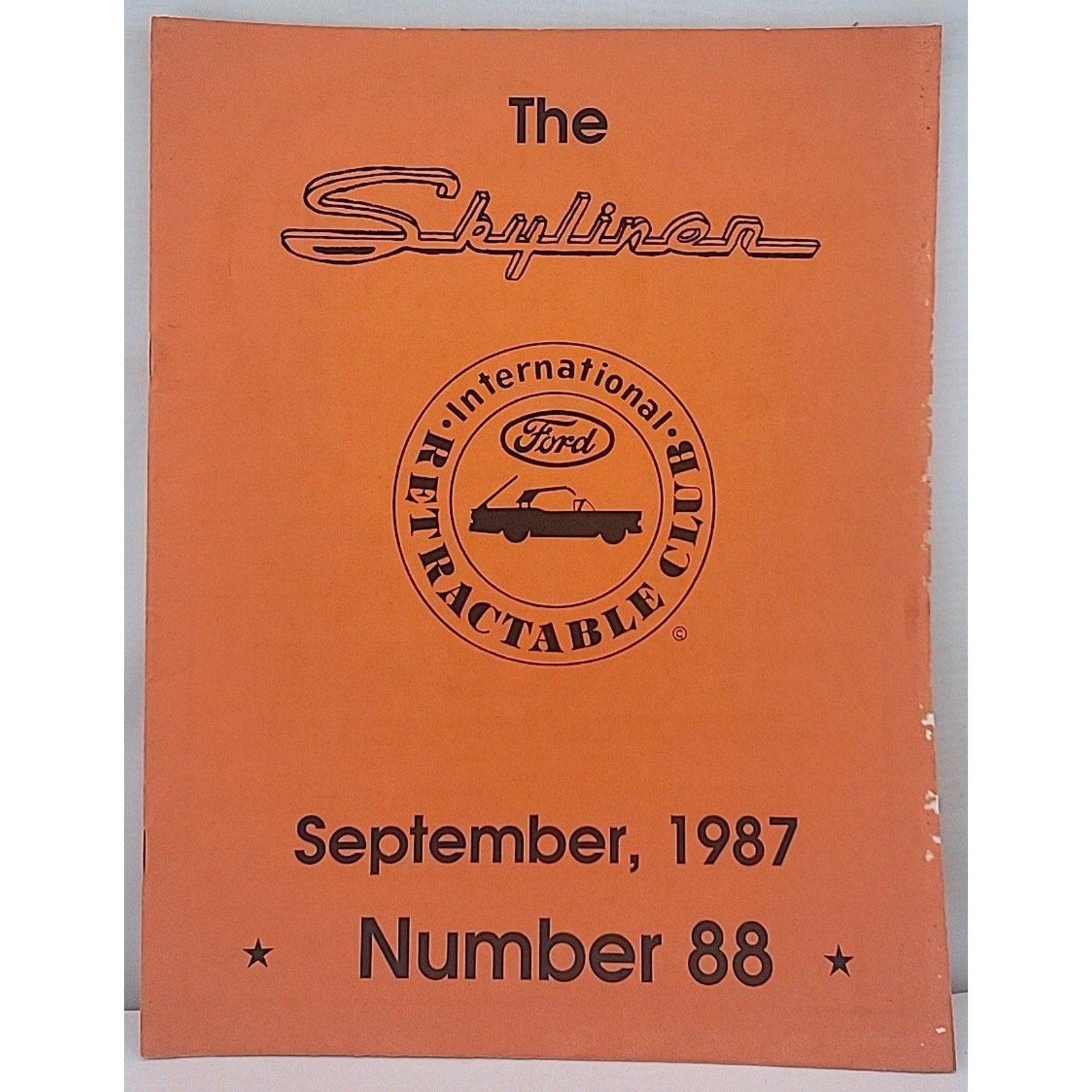 The Skyliner - International Retractable Club - September 1987 Number 88